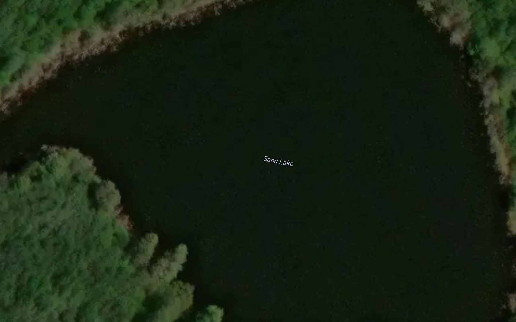Satellite map of the Sand Lake