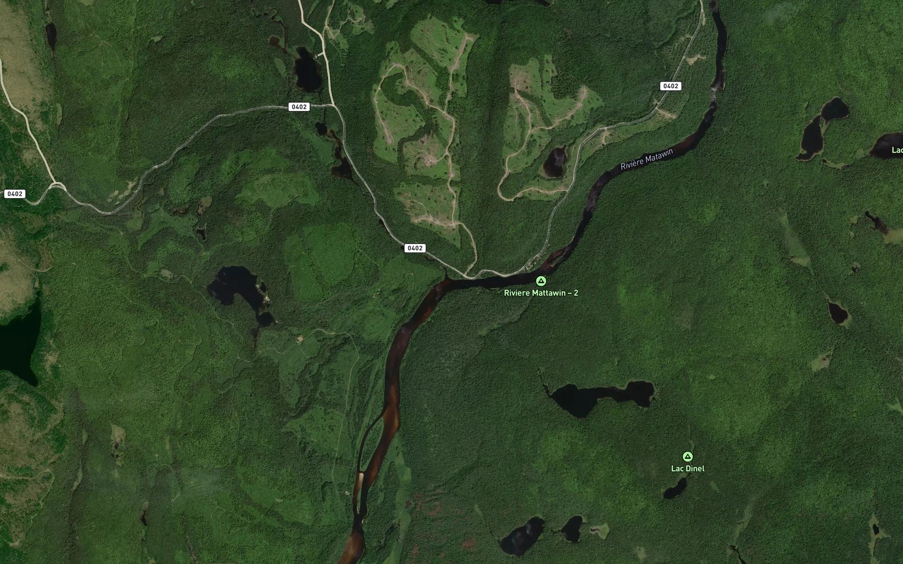 Satellite map of the Ruisseau du Castor Noir