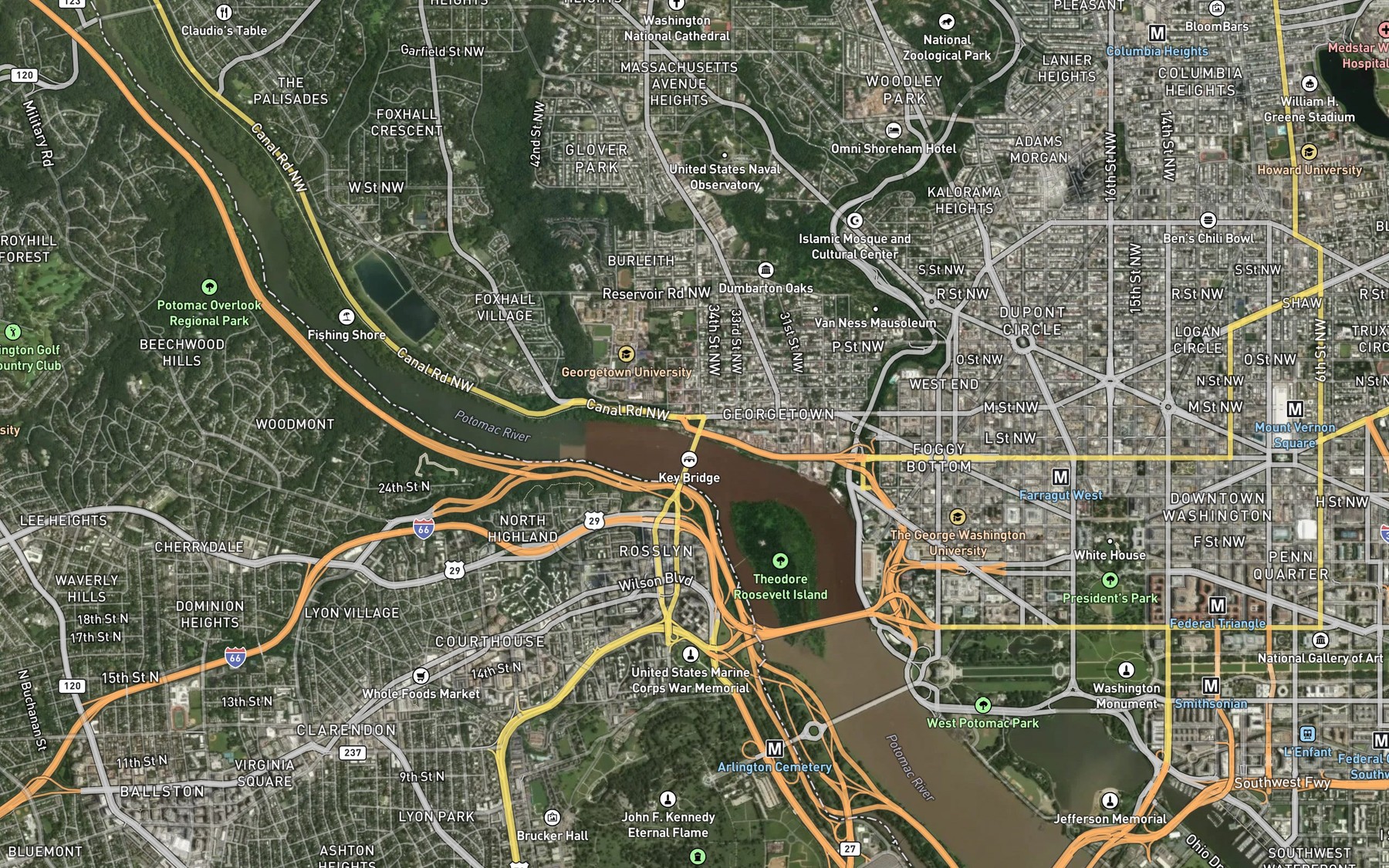 Satellite map of the Alexandria Aqueduct