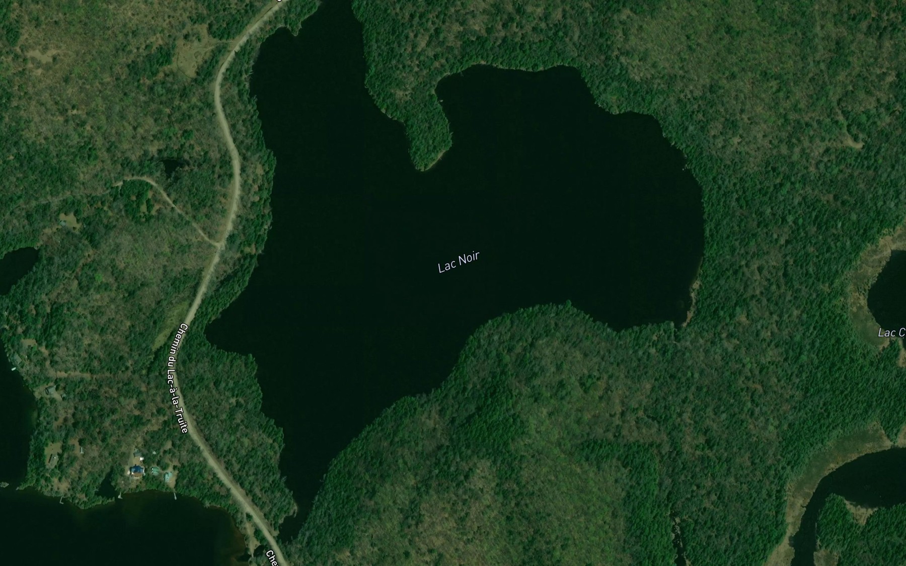 Satellite map of the Lac Noir