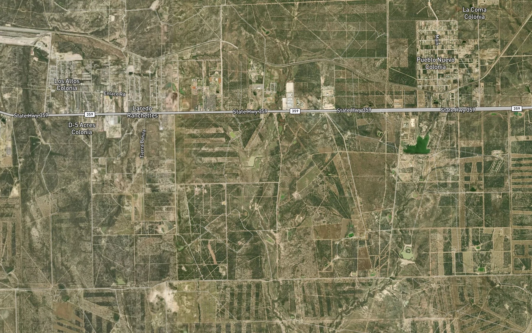 Satellite map of the Trevino Lake