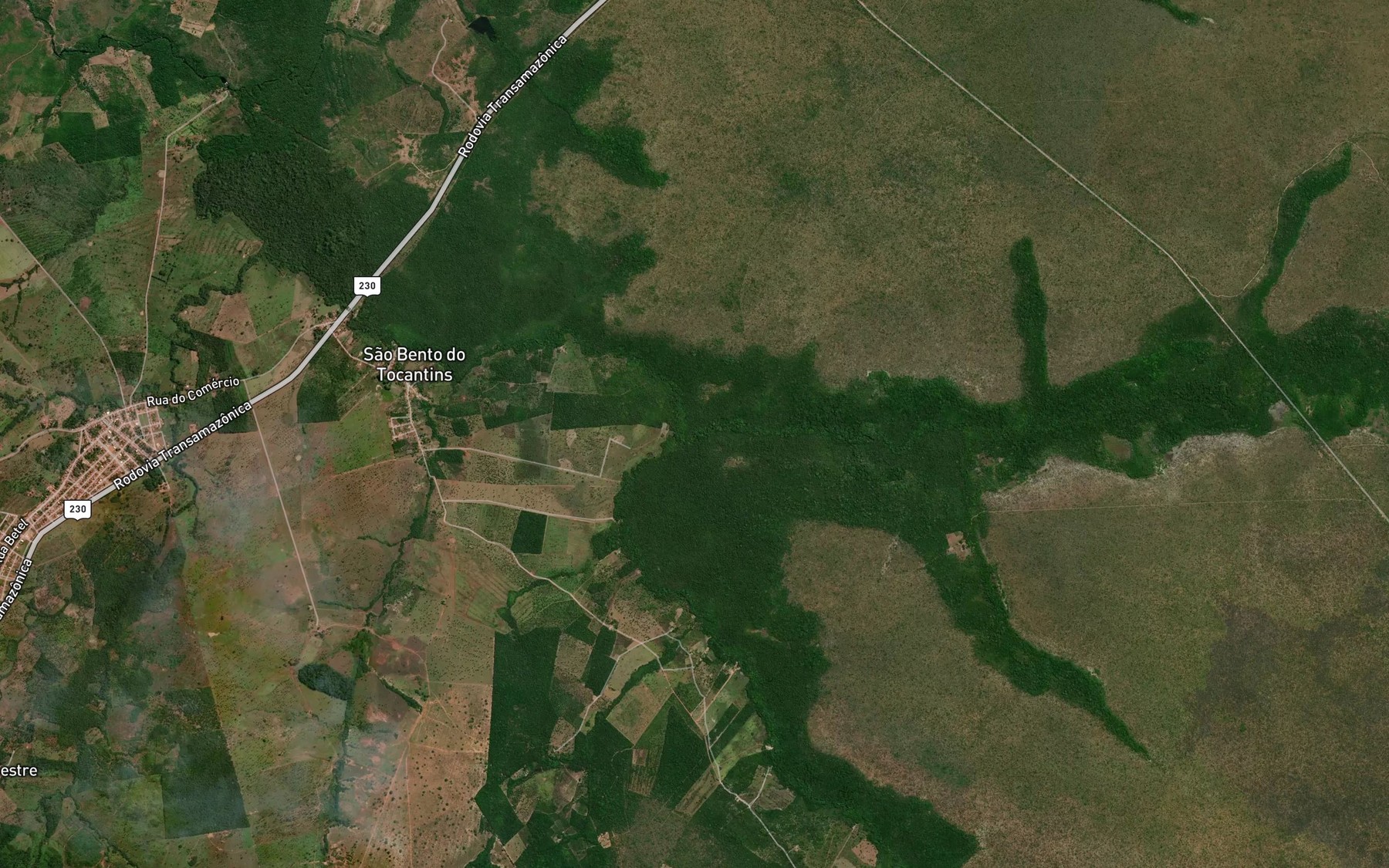 Satellite map of the Ribeirao dos Caboclos