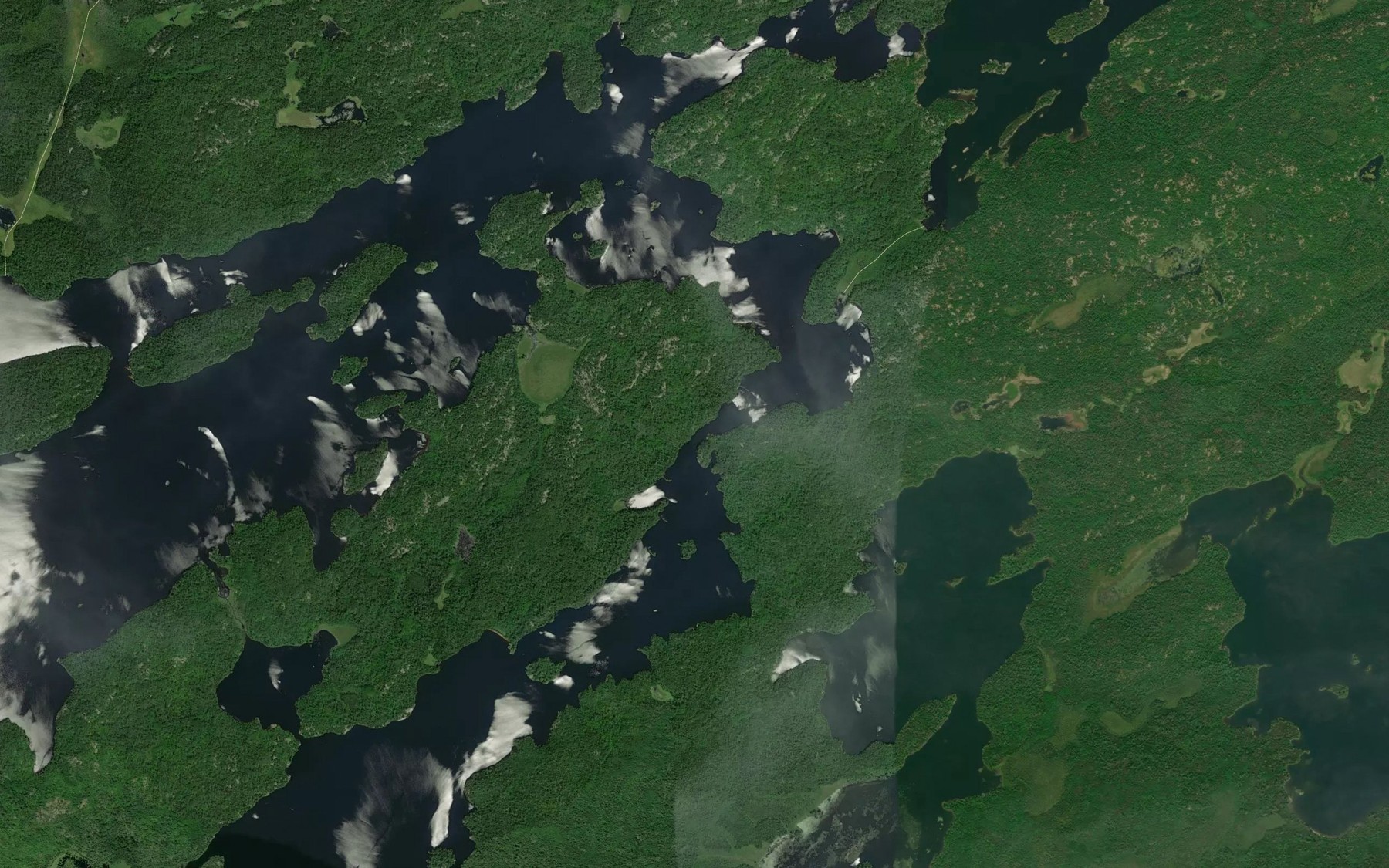 Satellite map of the Lewis Narrows