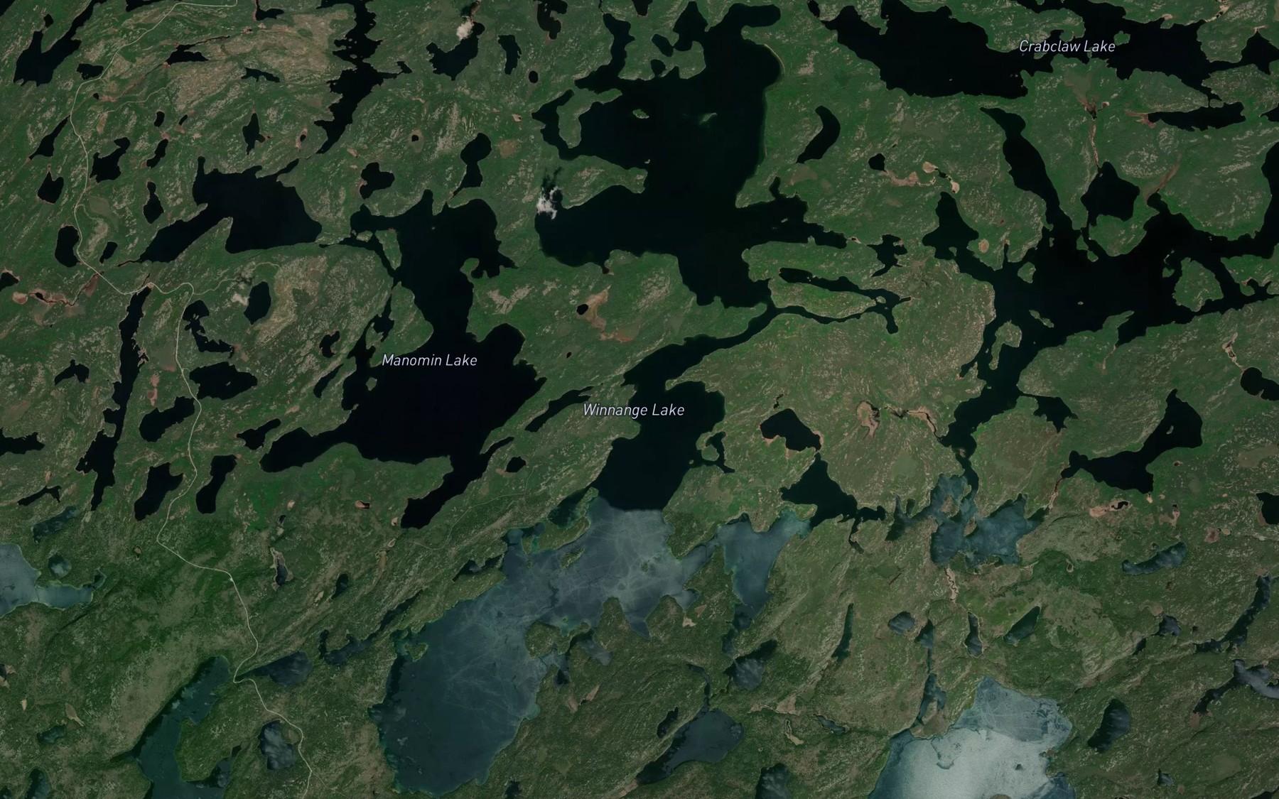 Satellite map of the Winnange Lake