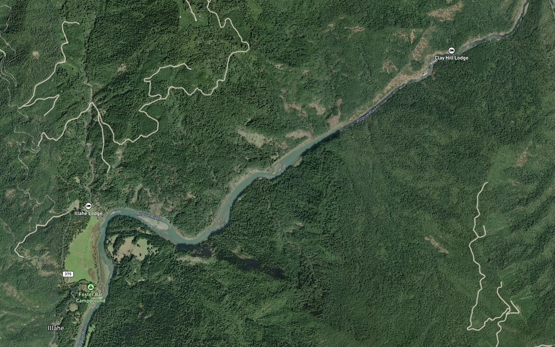 Satellite map of the Payton Riffle