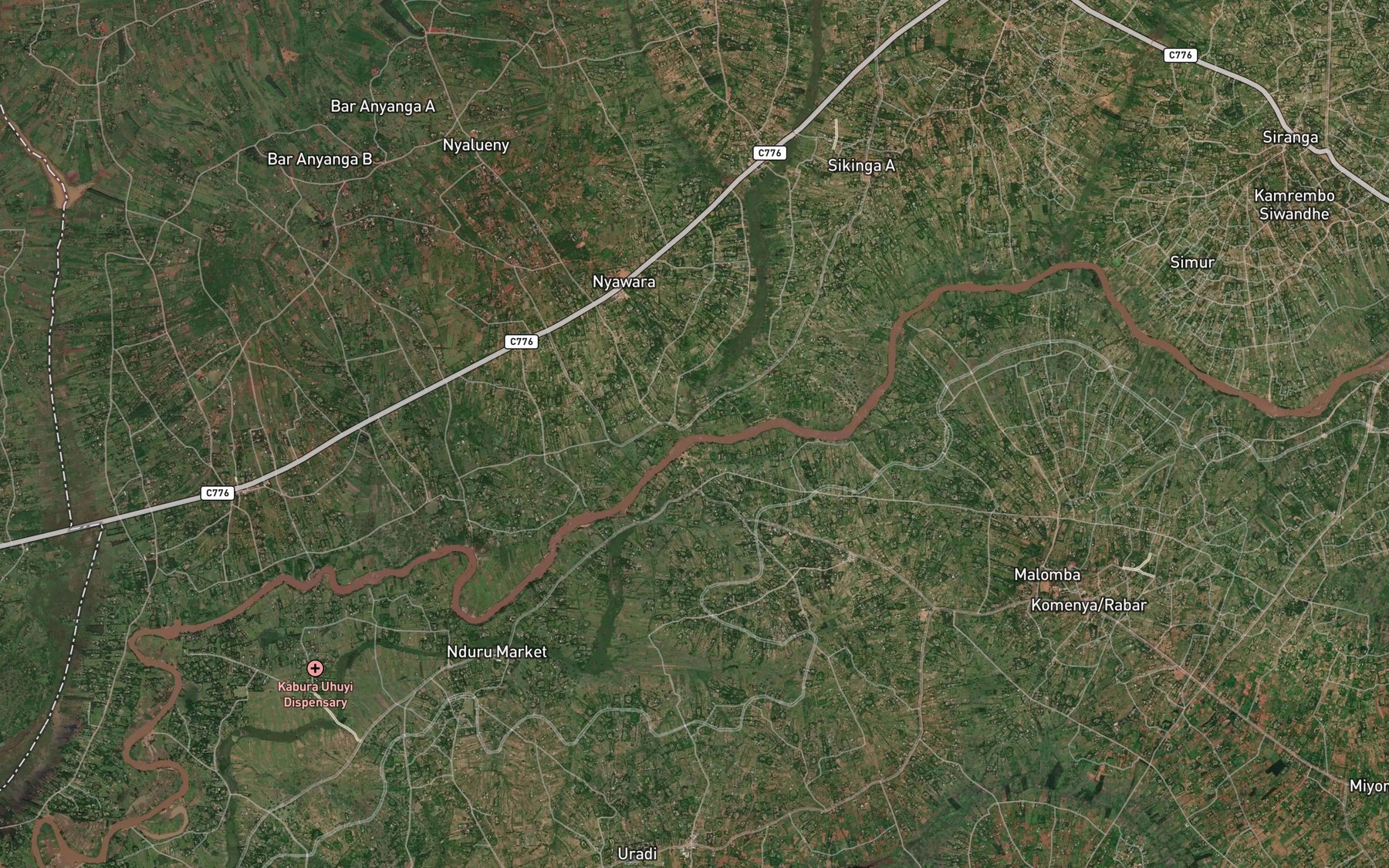 Satellite map of the Gaula