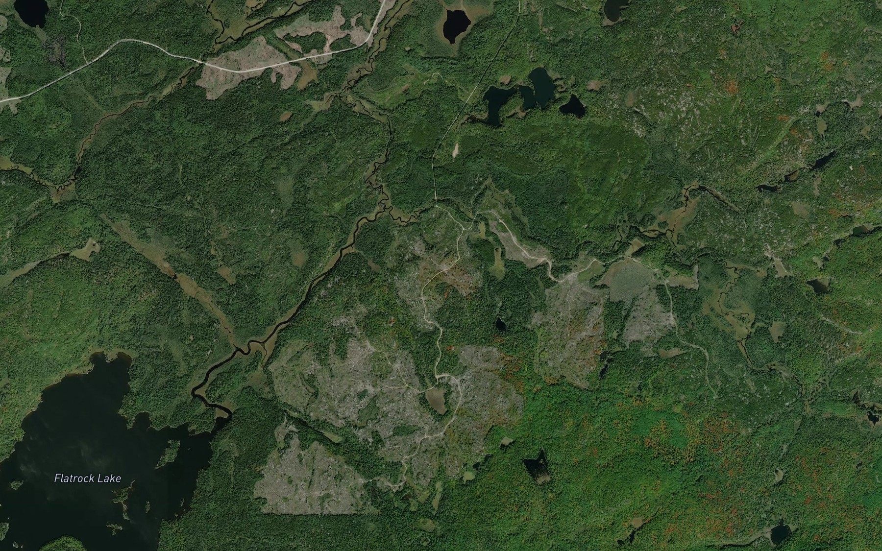 Satellite map of the Swamp Creek