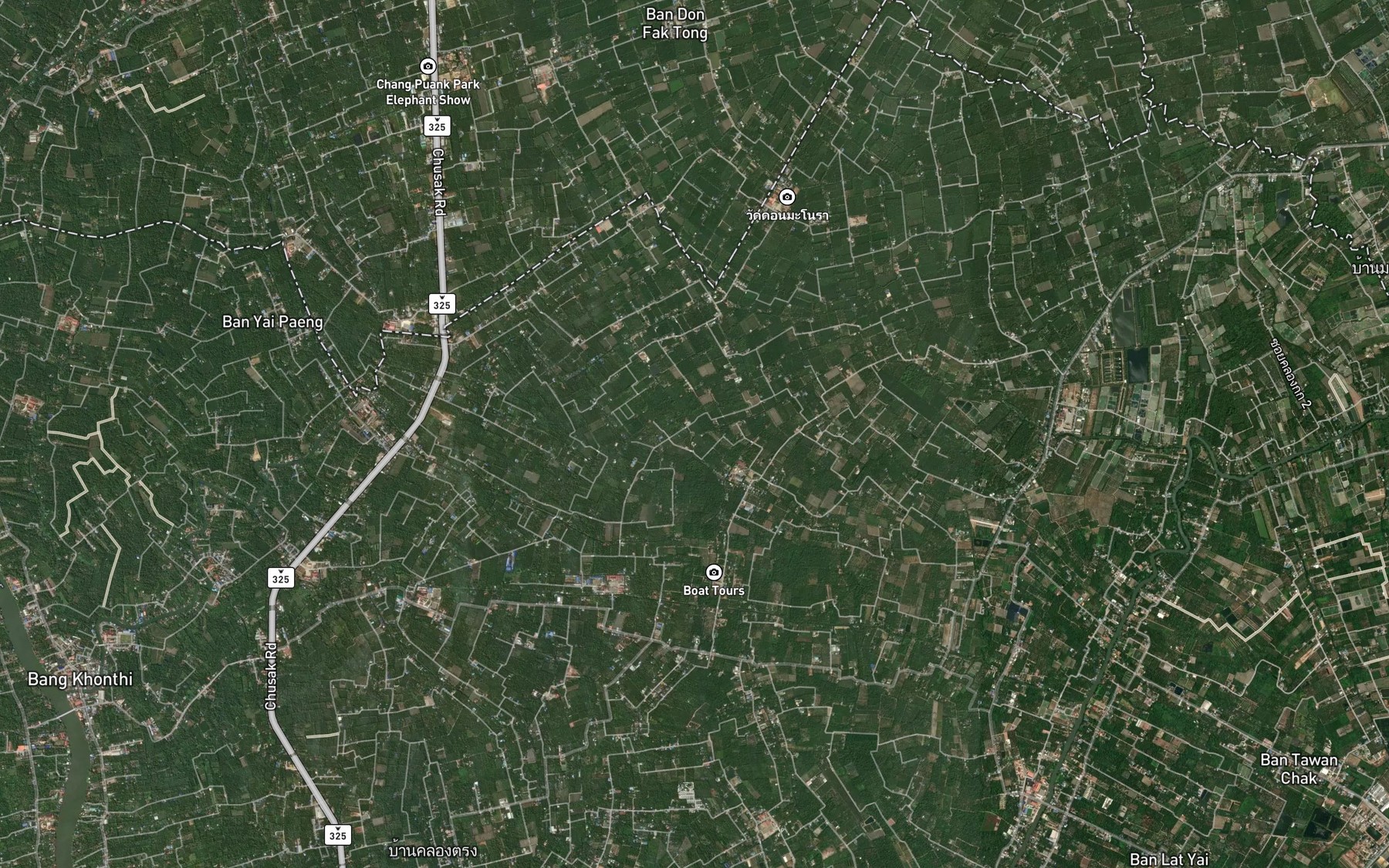 Satellite map of the Khlong Lam Kradon