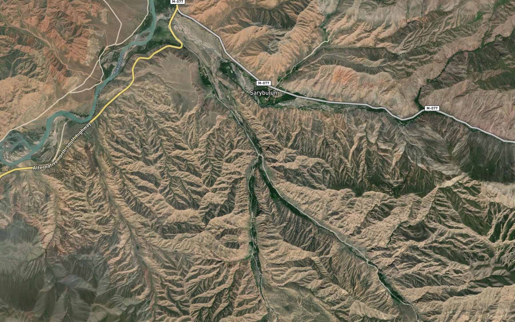 Satellite map of the Ak-Kul'