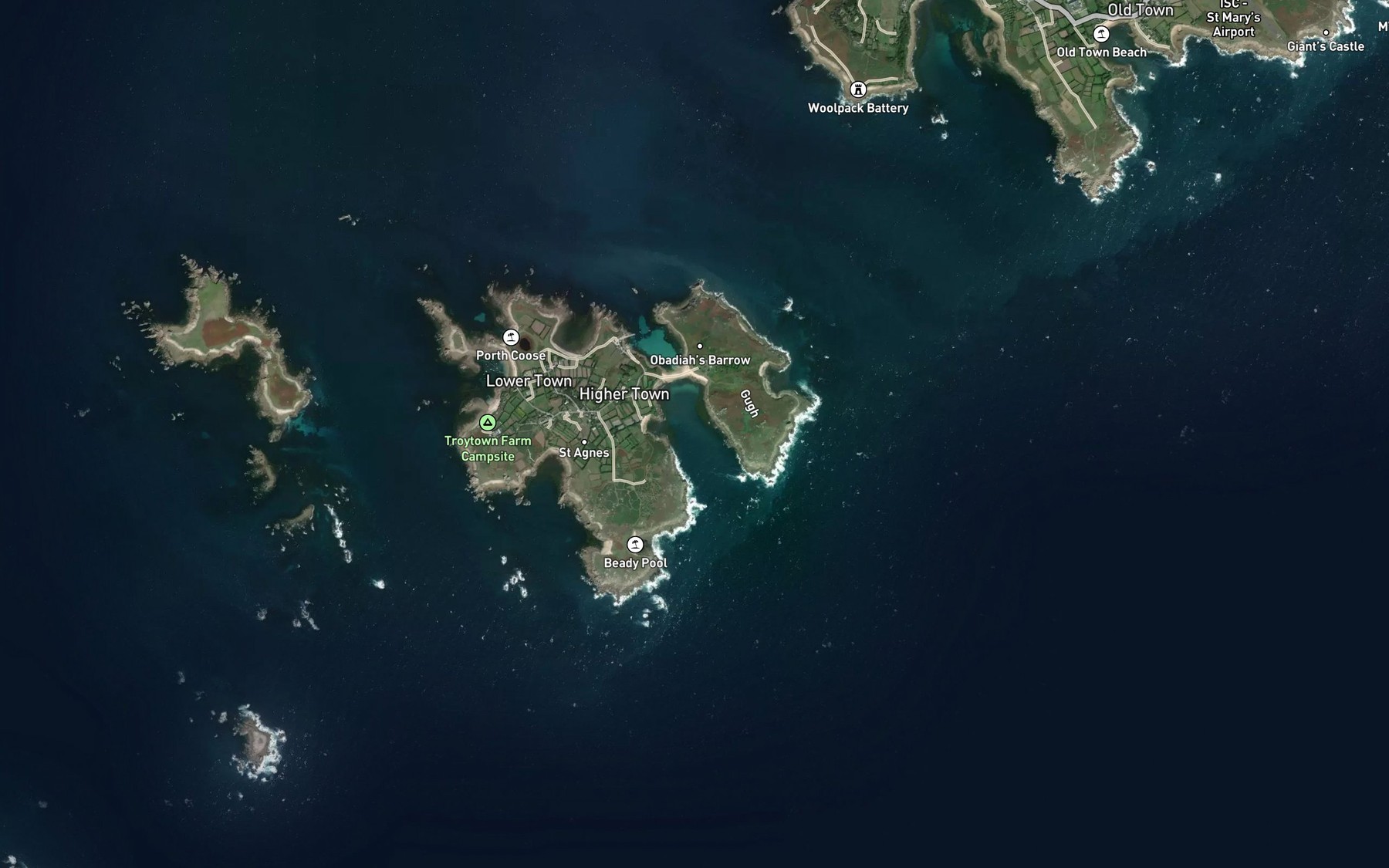 Satellite map of the The Cove