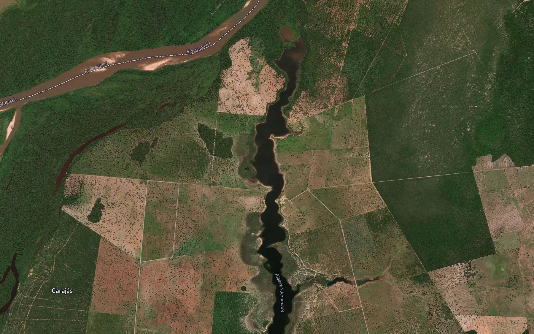 Satellite map of the Lagoa do Jurumirim