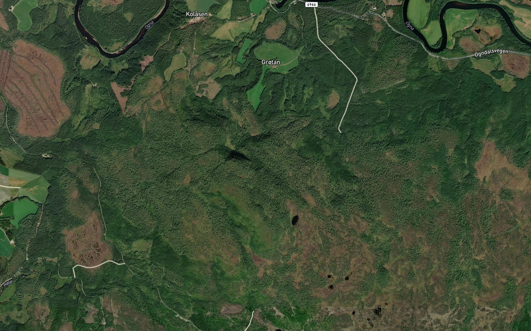 Satellite map of the Grottjonnbekken
