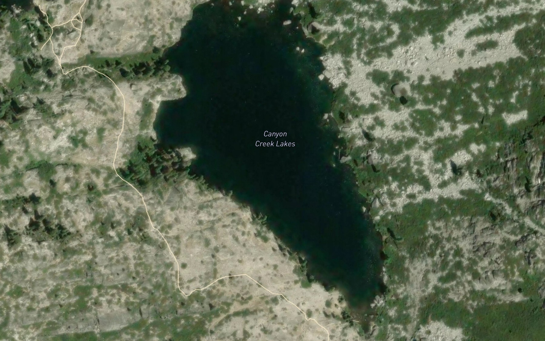 Satellite map of the Canyon Creek Lakes