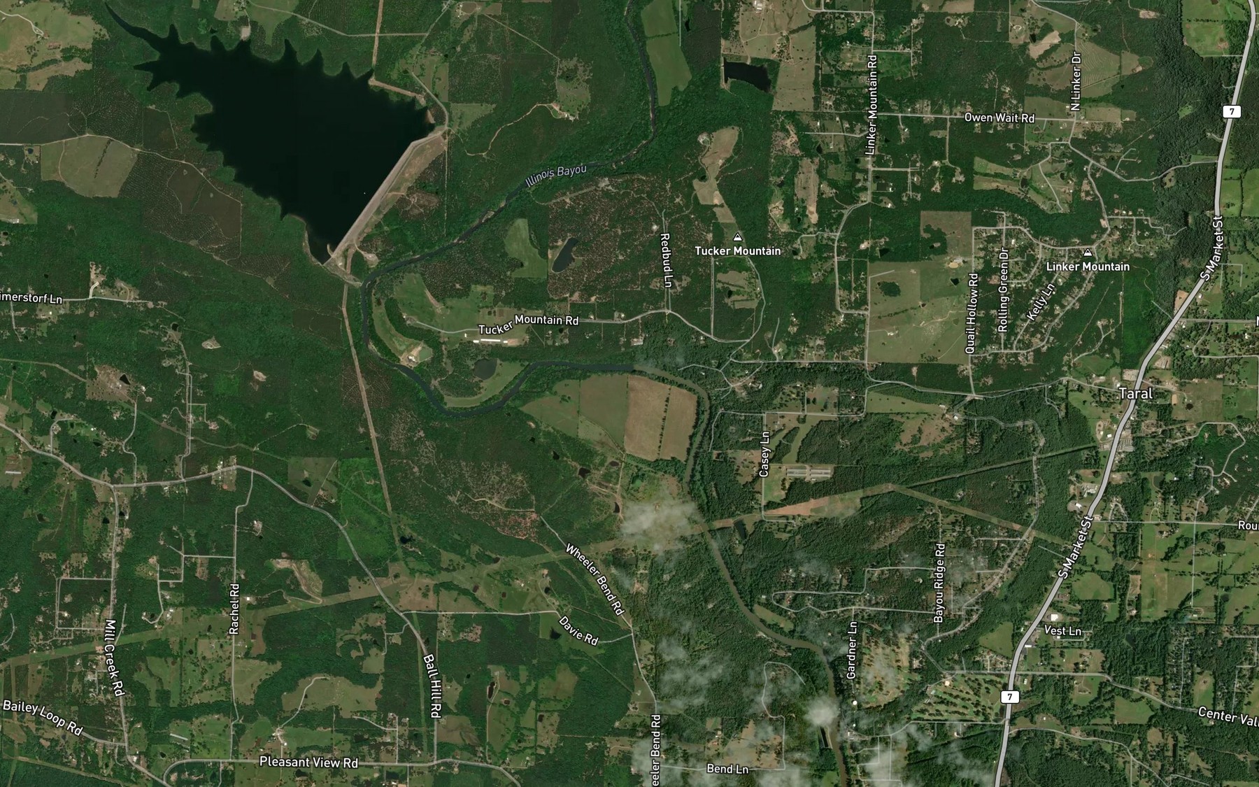 Satellite map of the Wheeler Bend