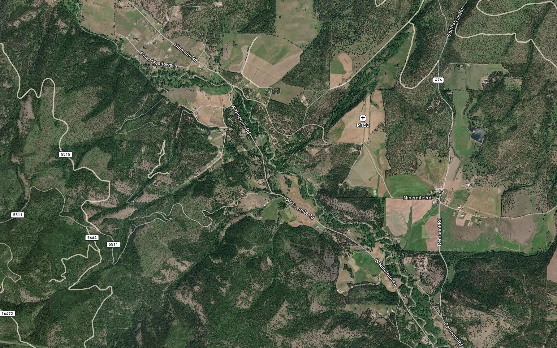 Satellite map of the Rennic Creek