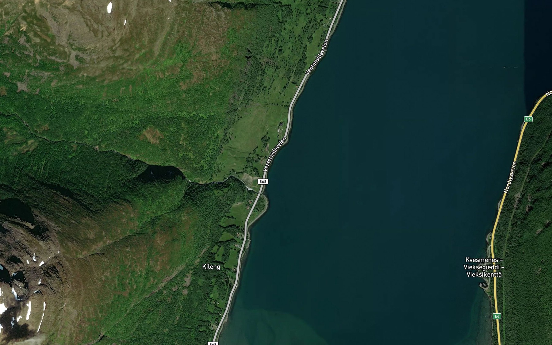 Satellite map of the Badjananluokta