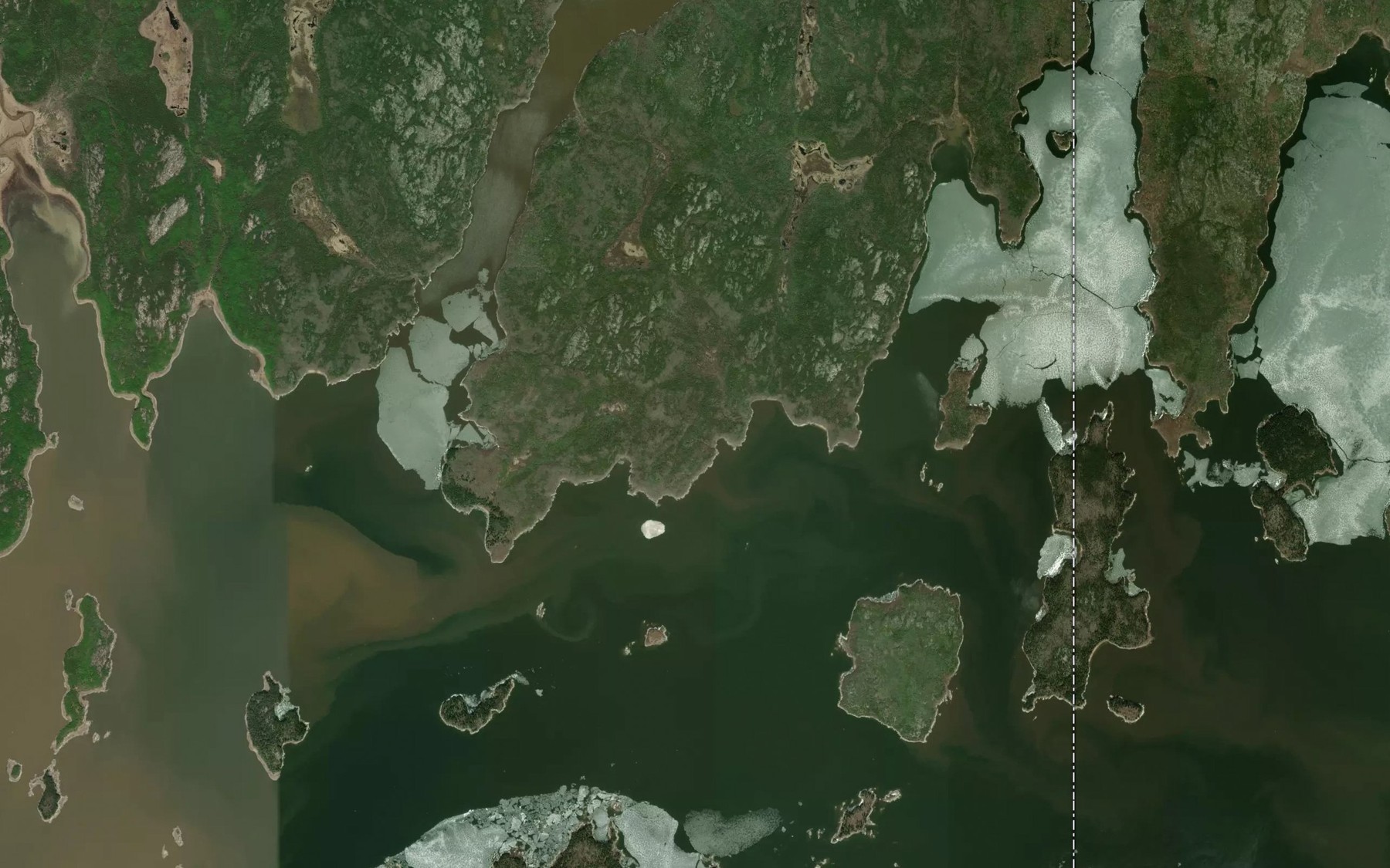 Satellite map of the Churchill River