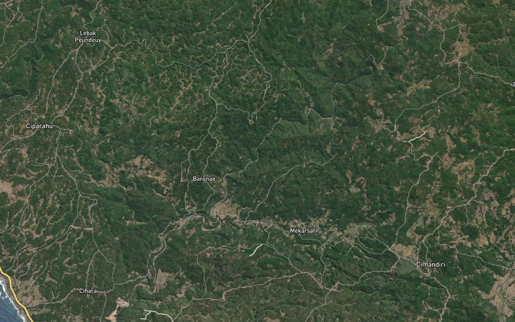 Satellite map of the Ci Barengkok