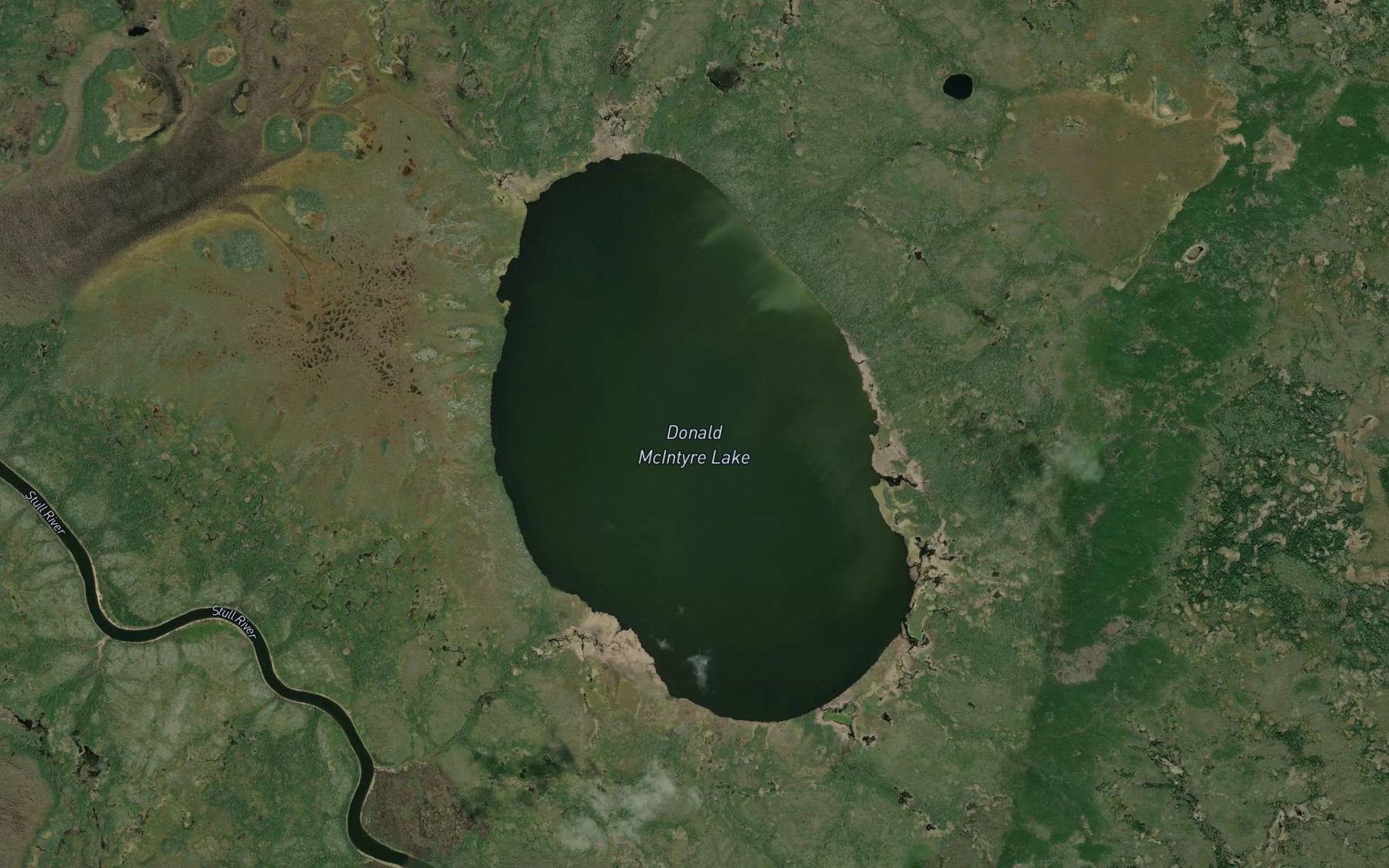 Satellite map of the Donald McIntyre Lake