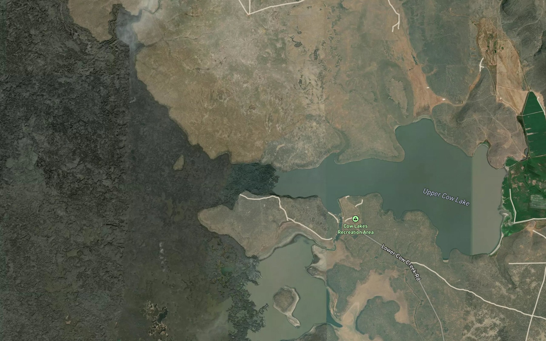 Satellite map of the McCain Creek