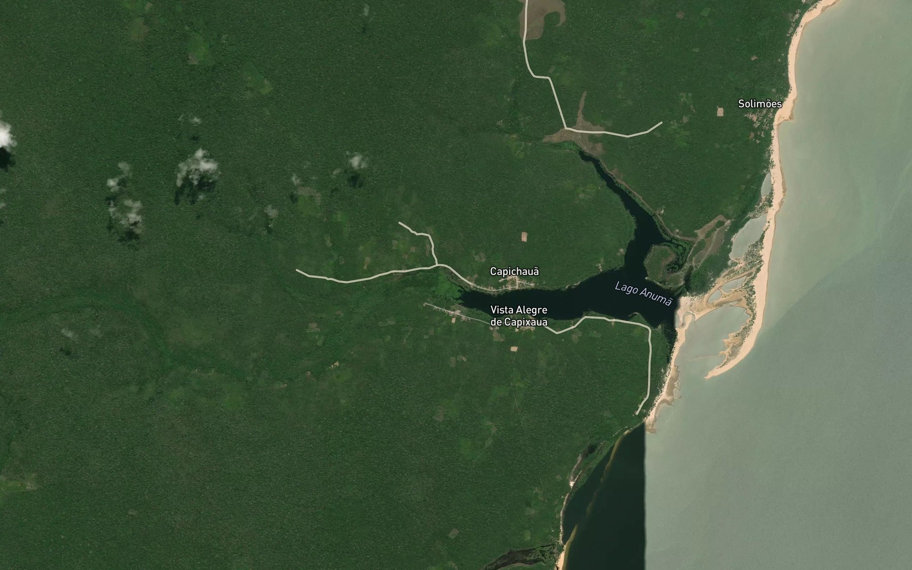 Satellite map of the Igarape Capichaua