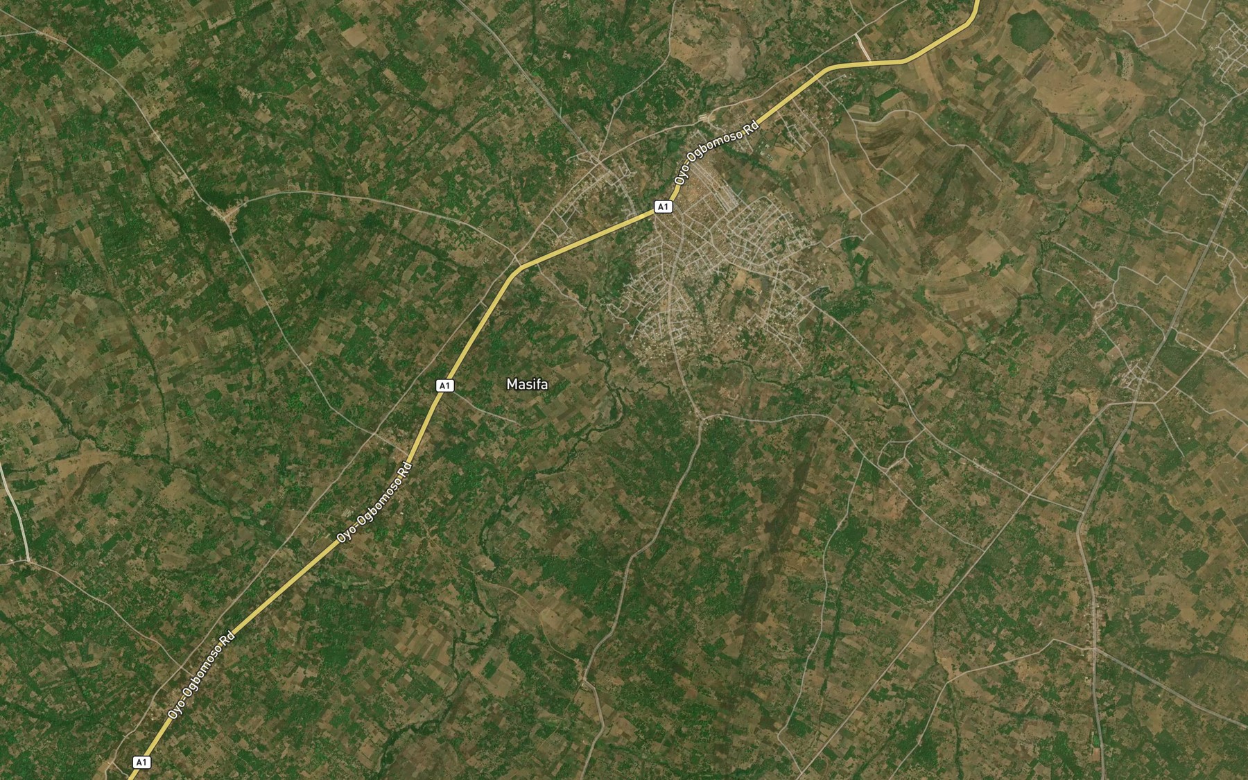 Satellite map of the River Ora
