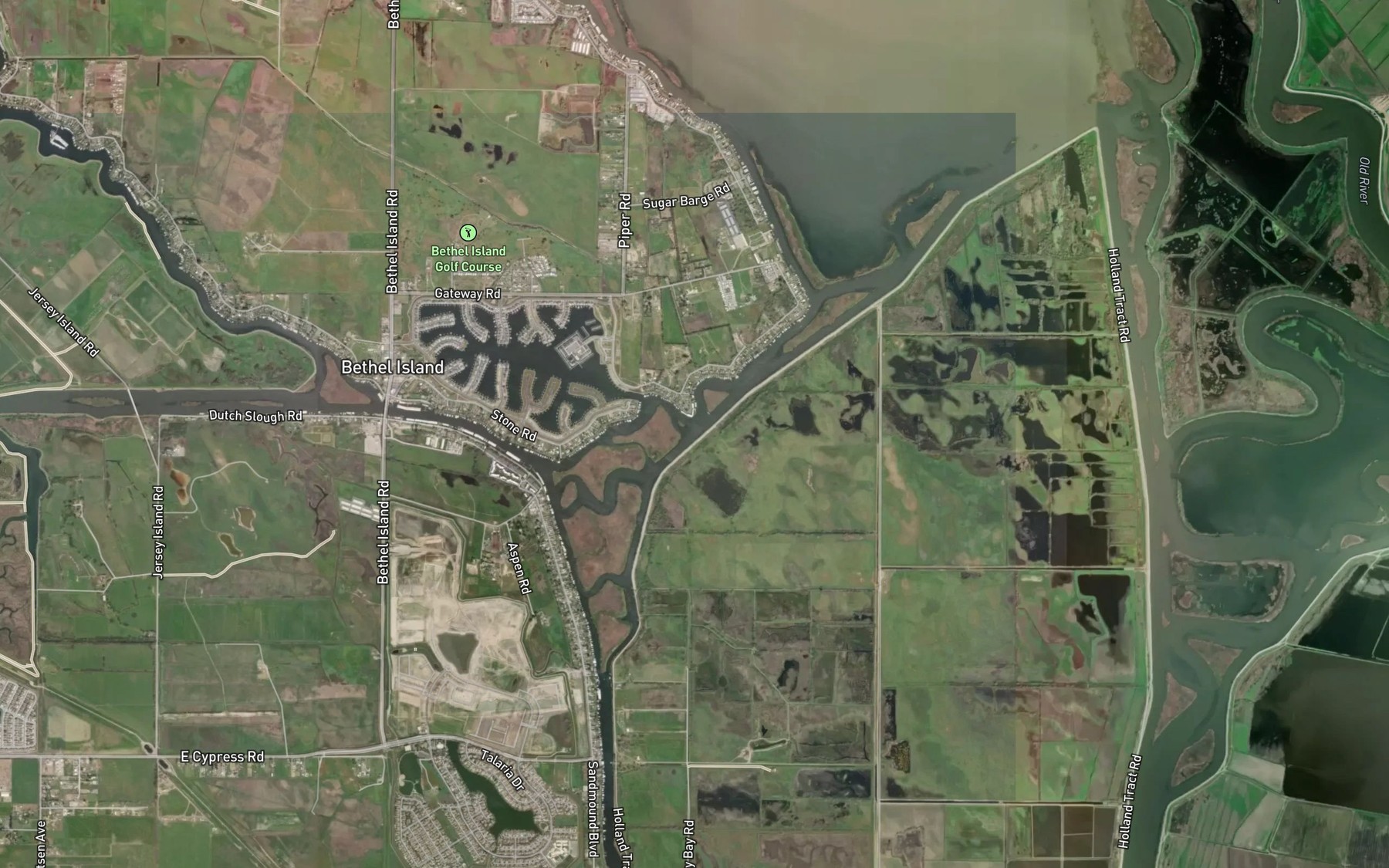 Satellite map of the Sand Mound Slough