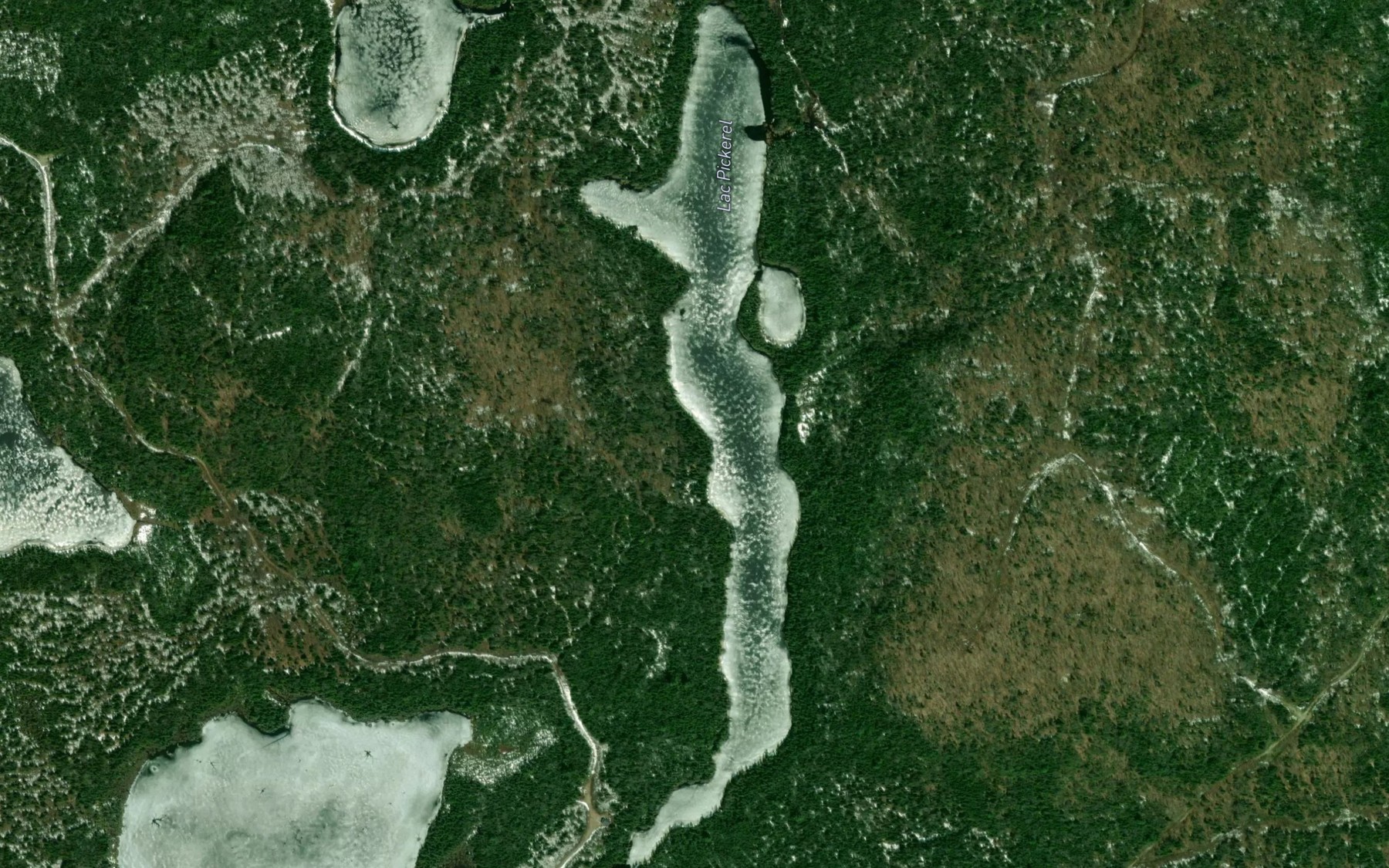Satellite map of the Lac Pickerel