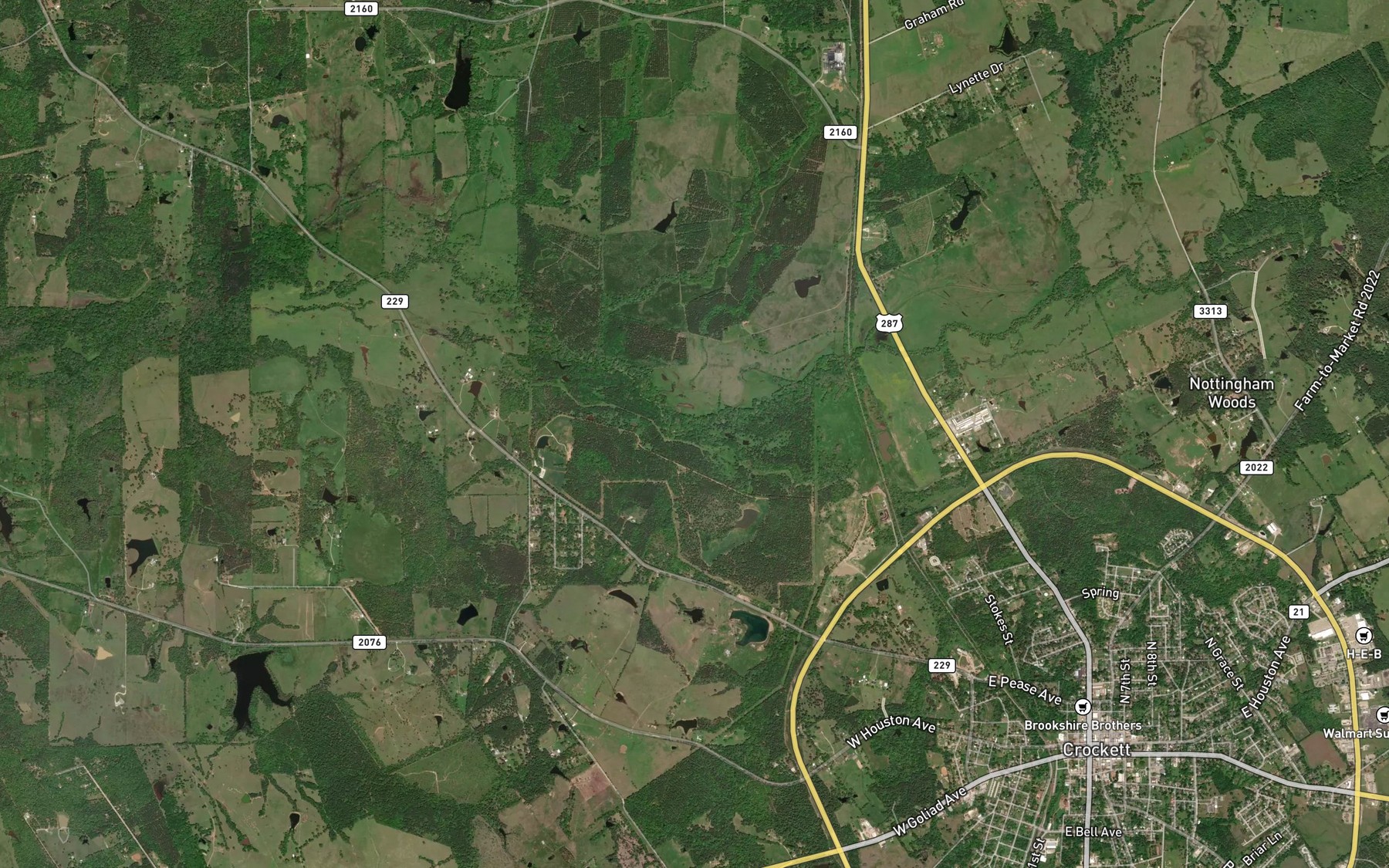 Satellite map of the Spring Creek