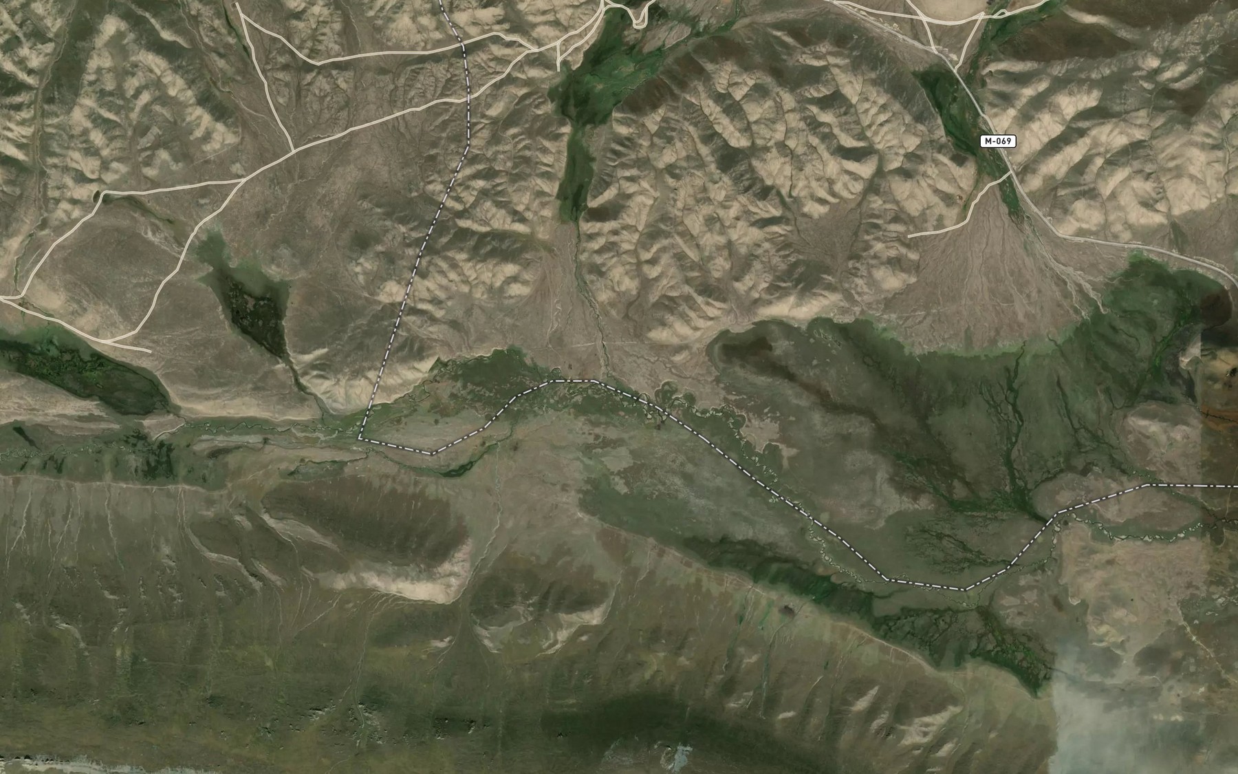 Satellite map of the Ichkebulak