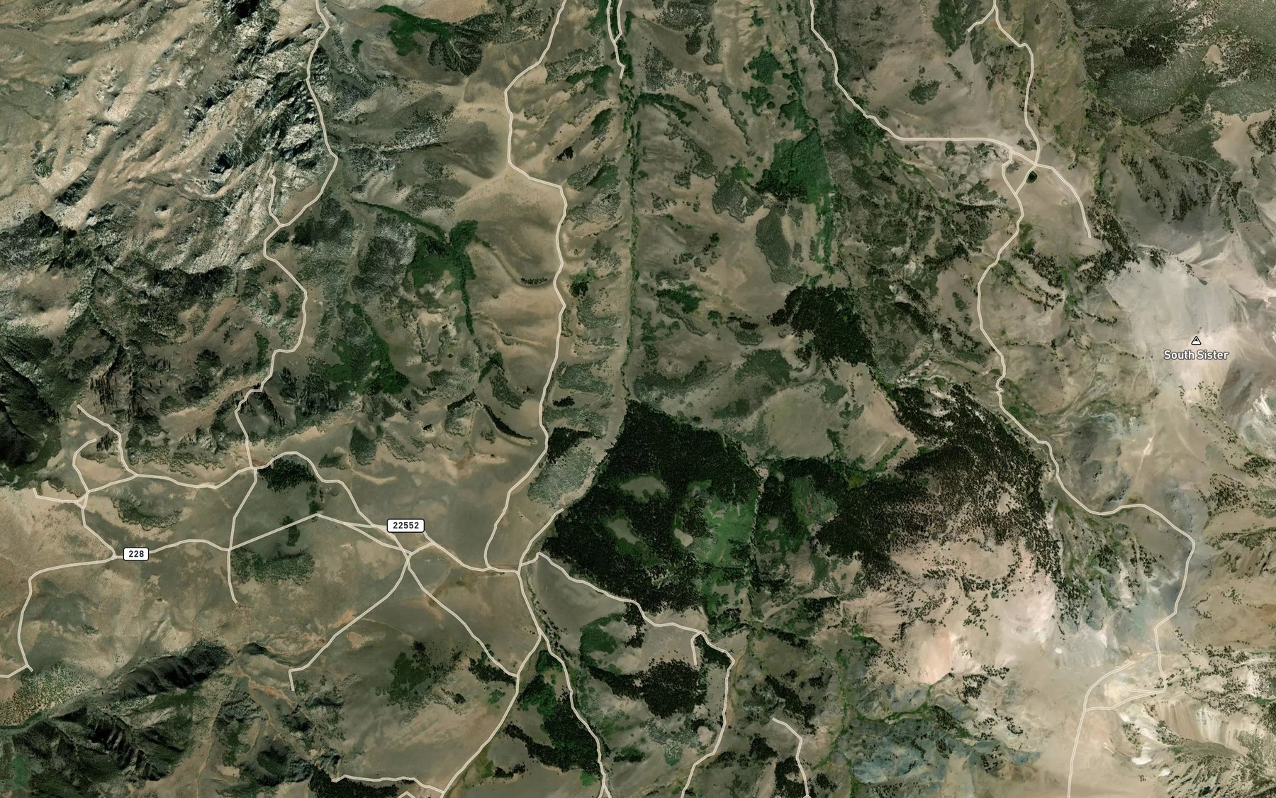 Satellite map of the East Fork Desert Creek