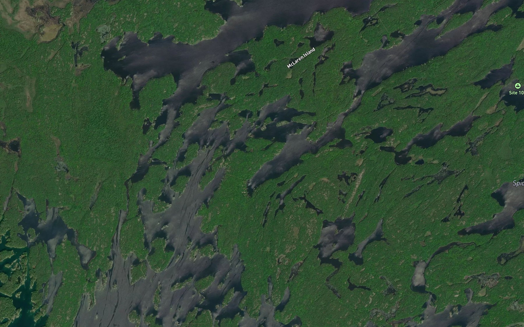 Satellite map of the Devils Elbow