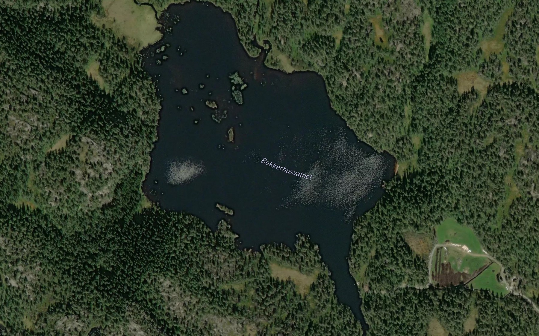 Satellite map of the Bekkerhusvatnet