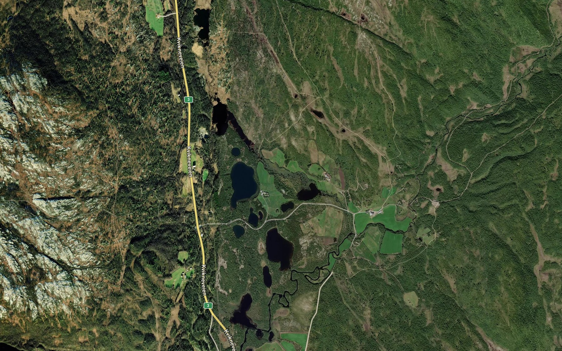 Satellite map of the Holbekken