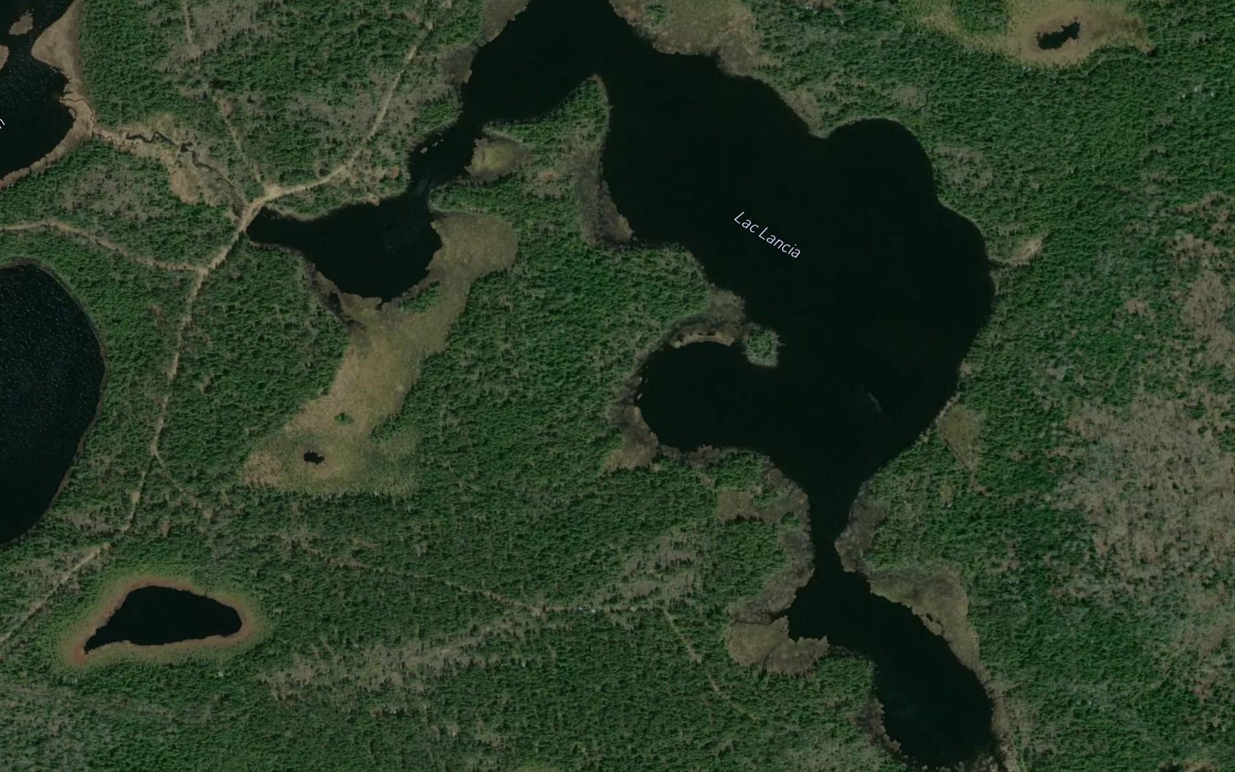 Satellite map of the Lac Lancia