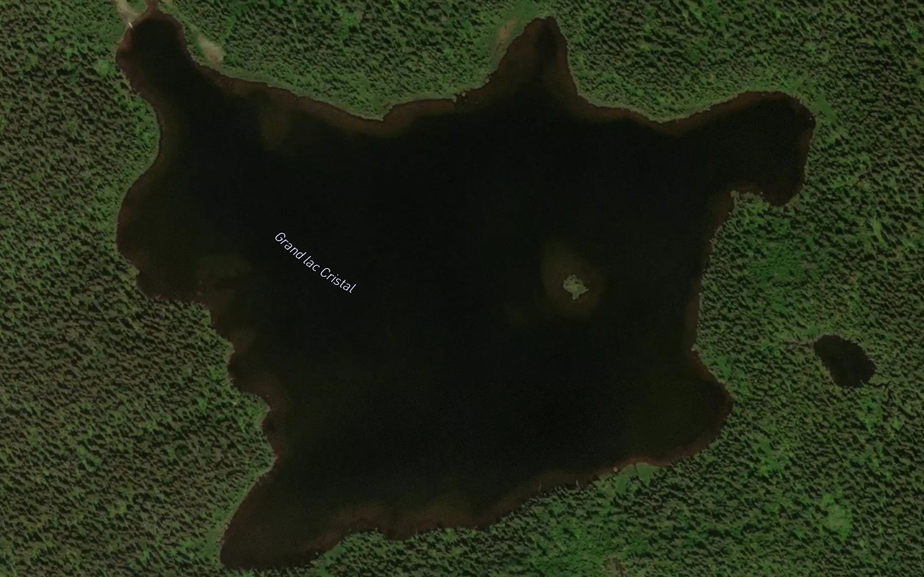 Satellite map of the Grand lac Cristal