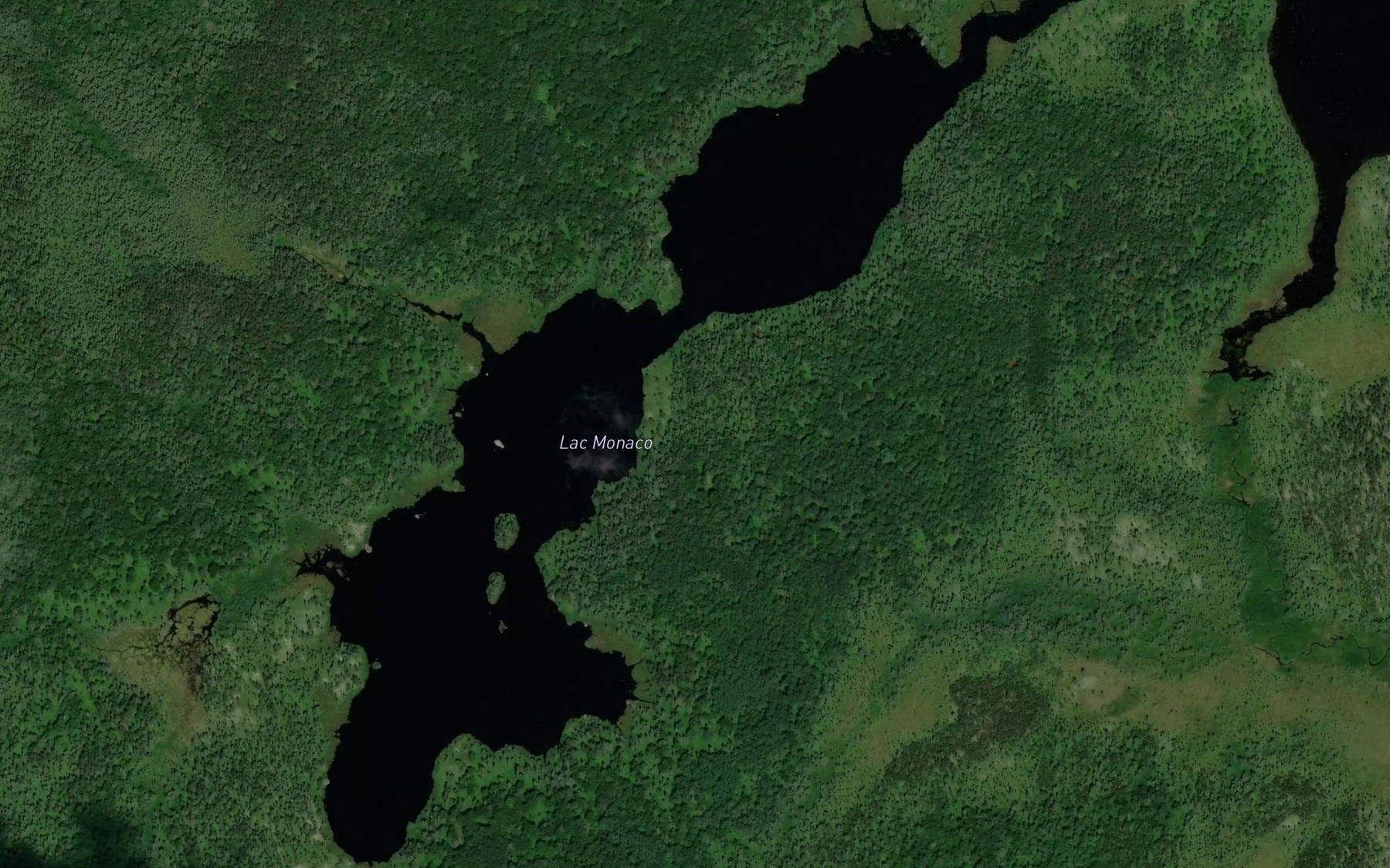 Satellite map of the Lac Monaco