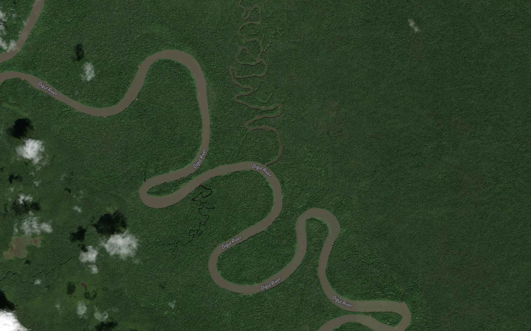 Satellite map of the Sungai Anggarap