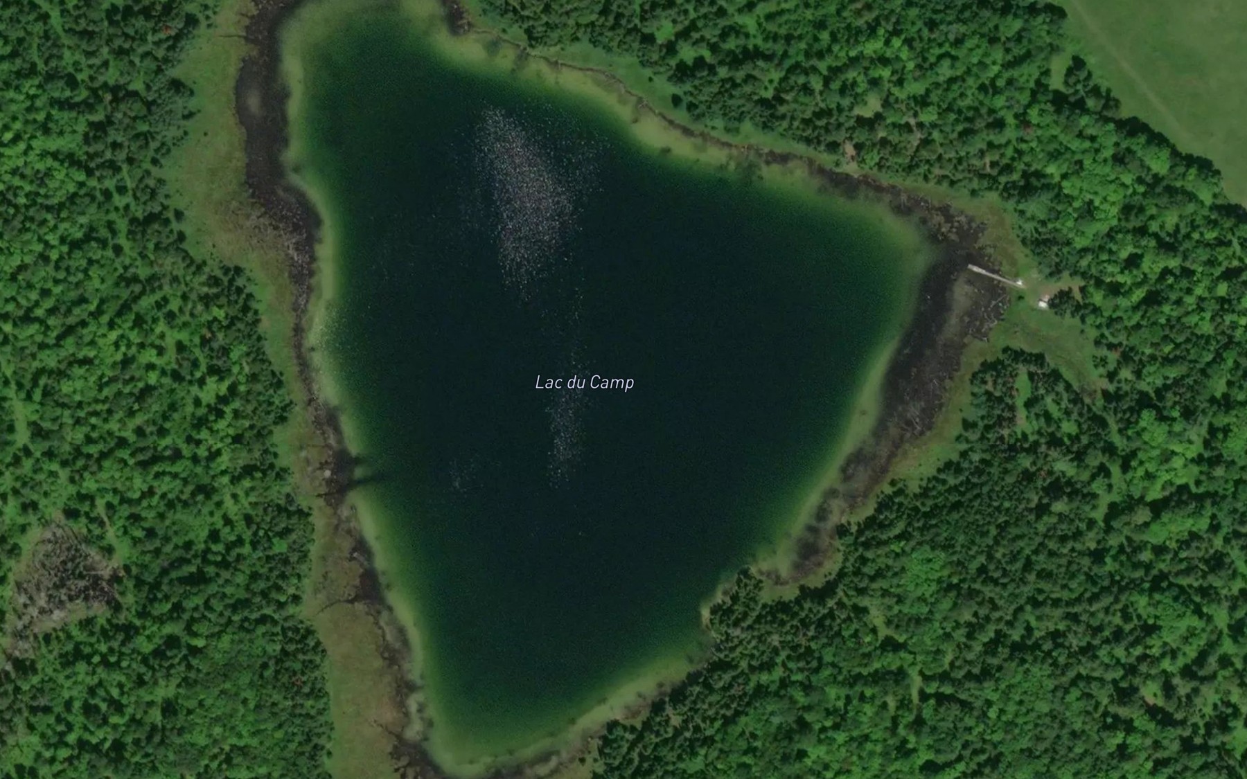Satellite map of the Lac du Camp