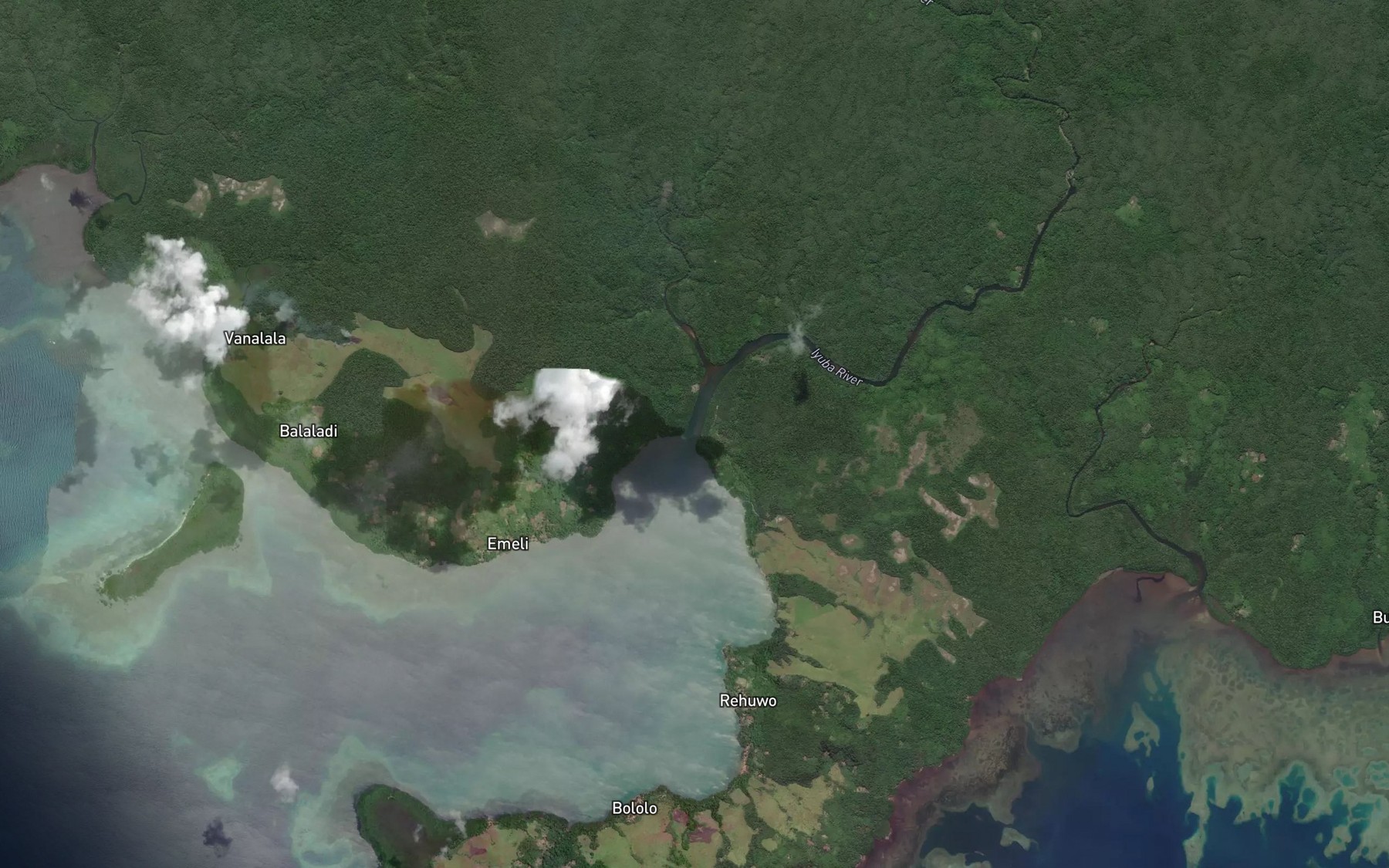 Satellite map of the Iyuba River