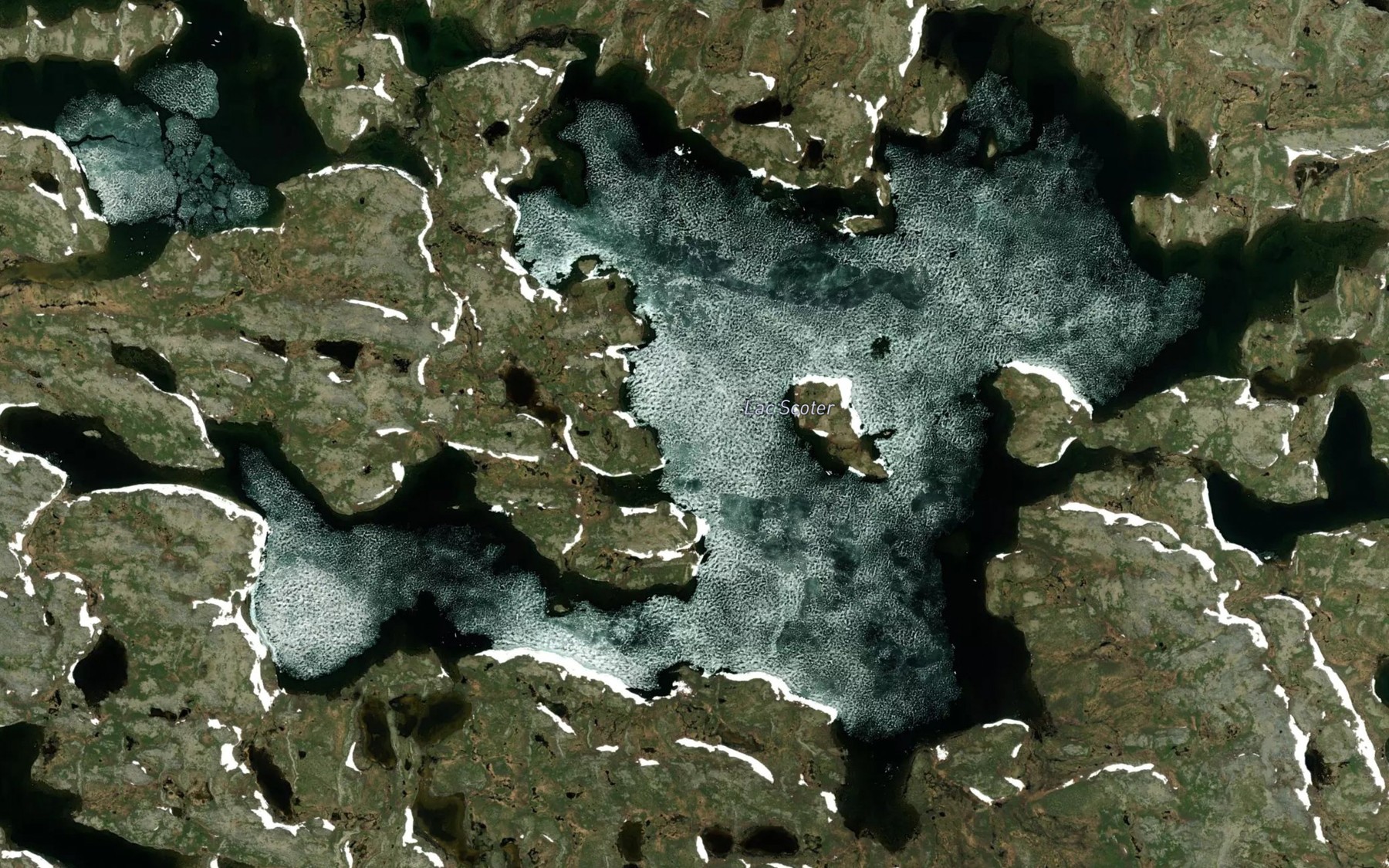 Satellite map of the Lac Scoter