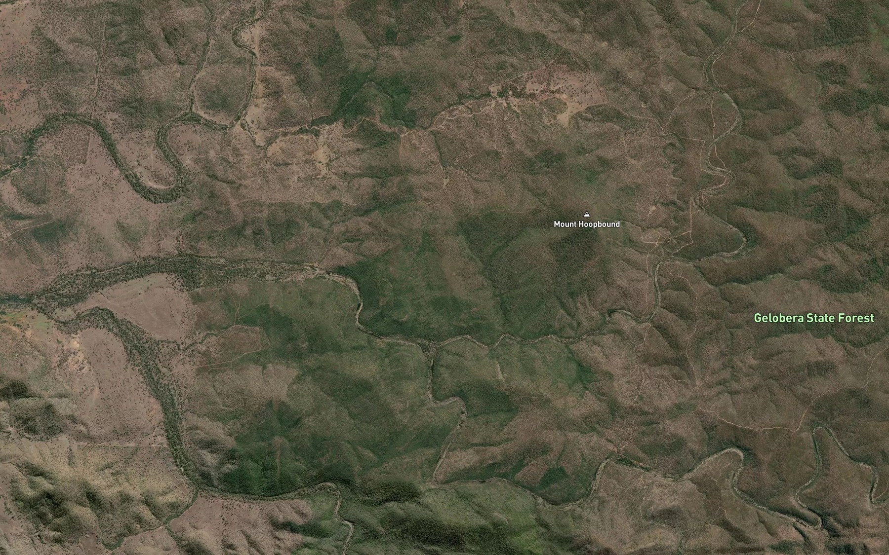 Satellite map of the Capella Creek