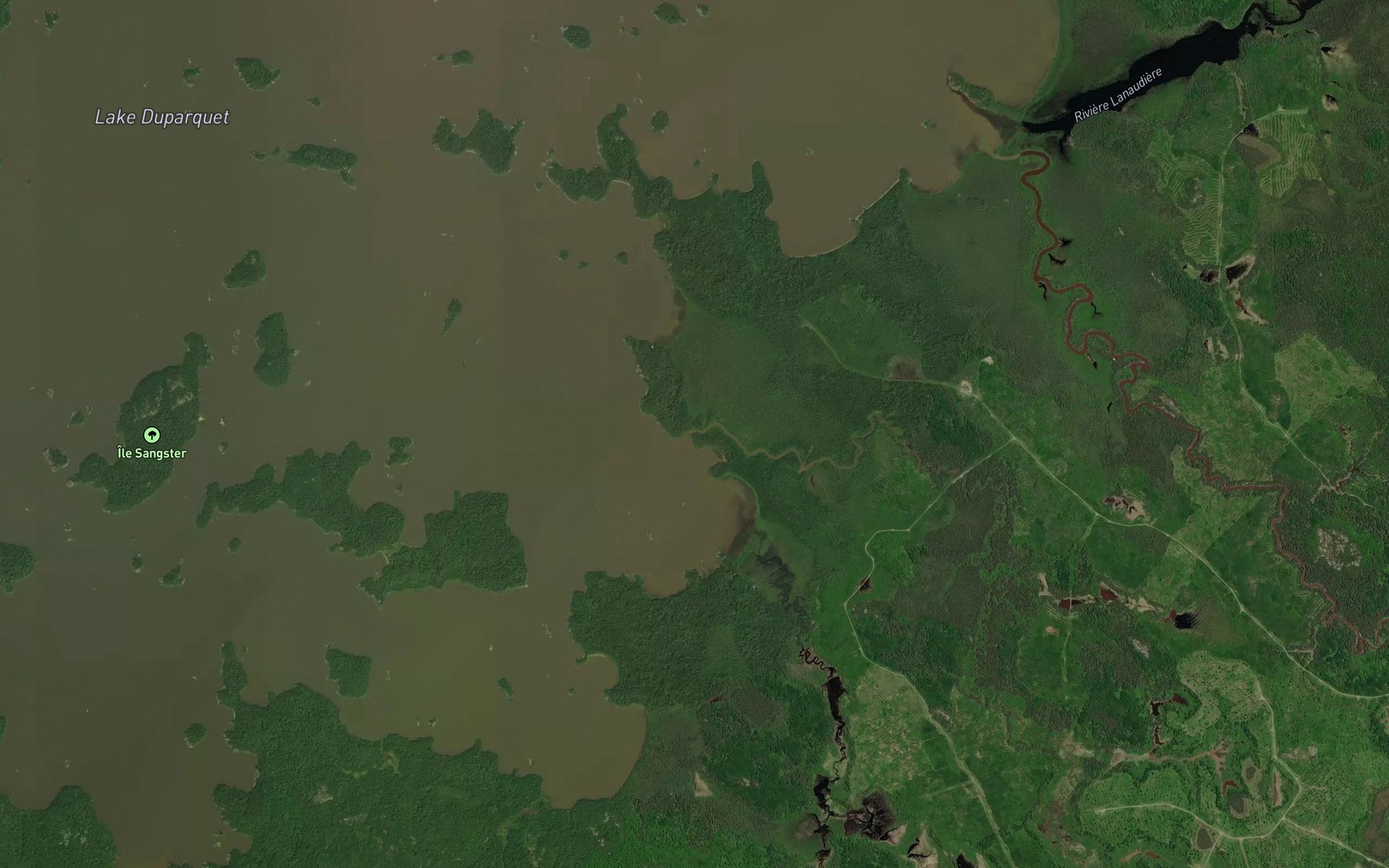 Satellite map of the Ruisseau Duparquet