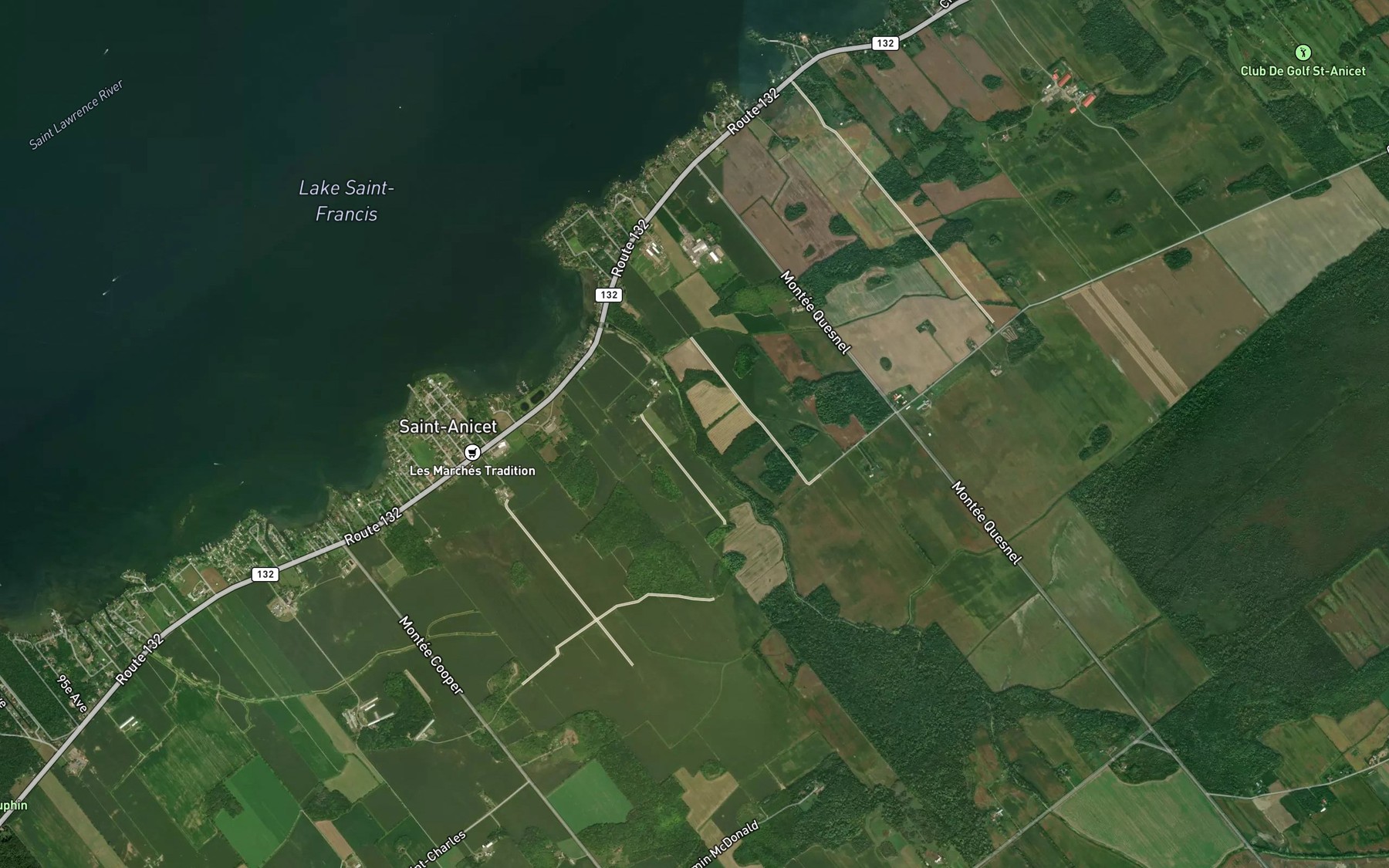 Satellite map of the Cours d'eau Lindsay
