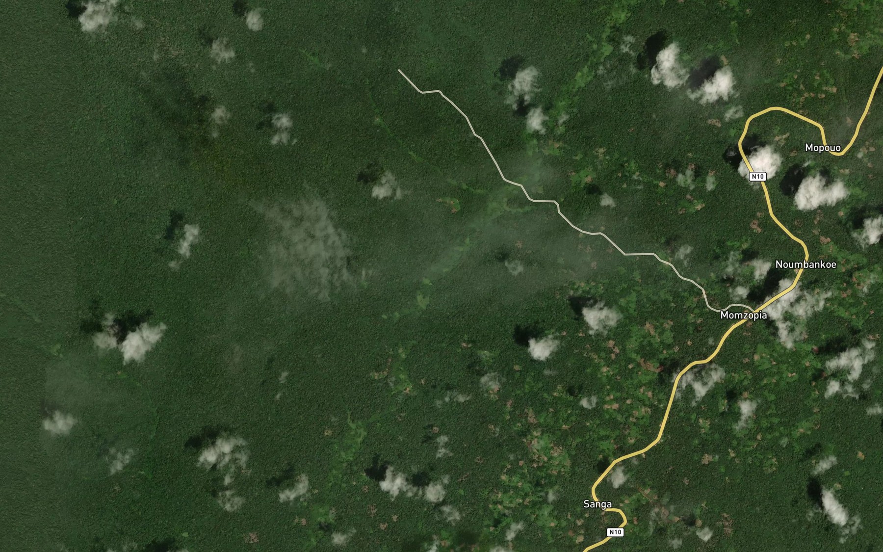 Satellite map of the Mokwo