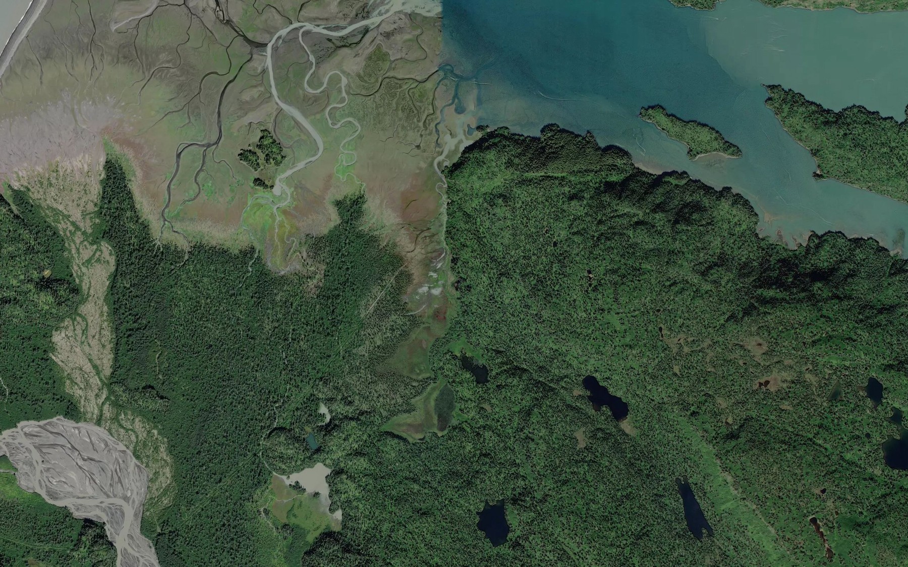 Satellite map of the Silver Creek