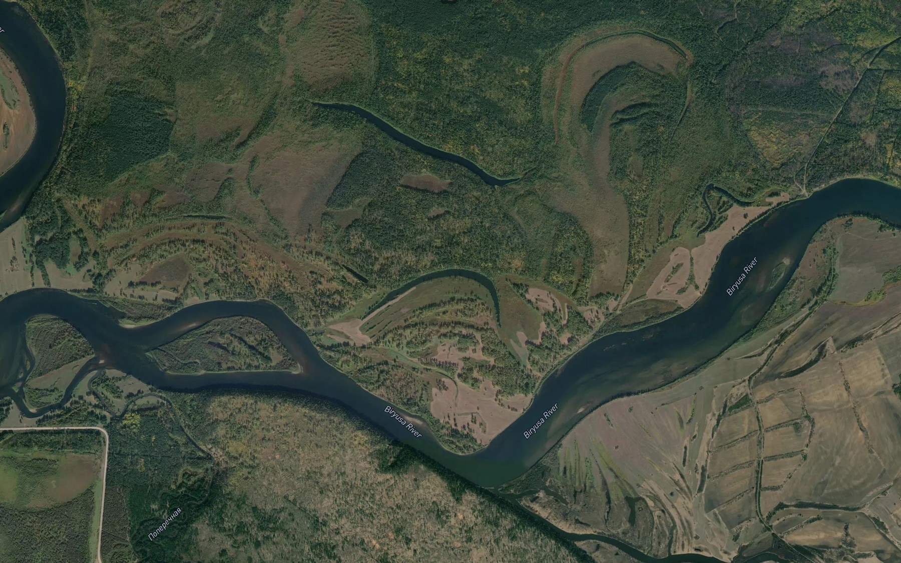 Satellite map of the Ozero Svetloye