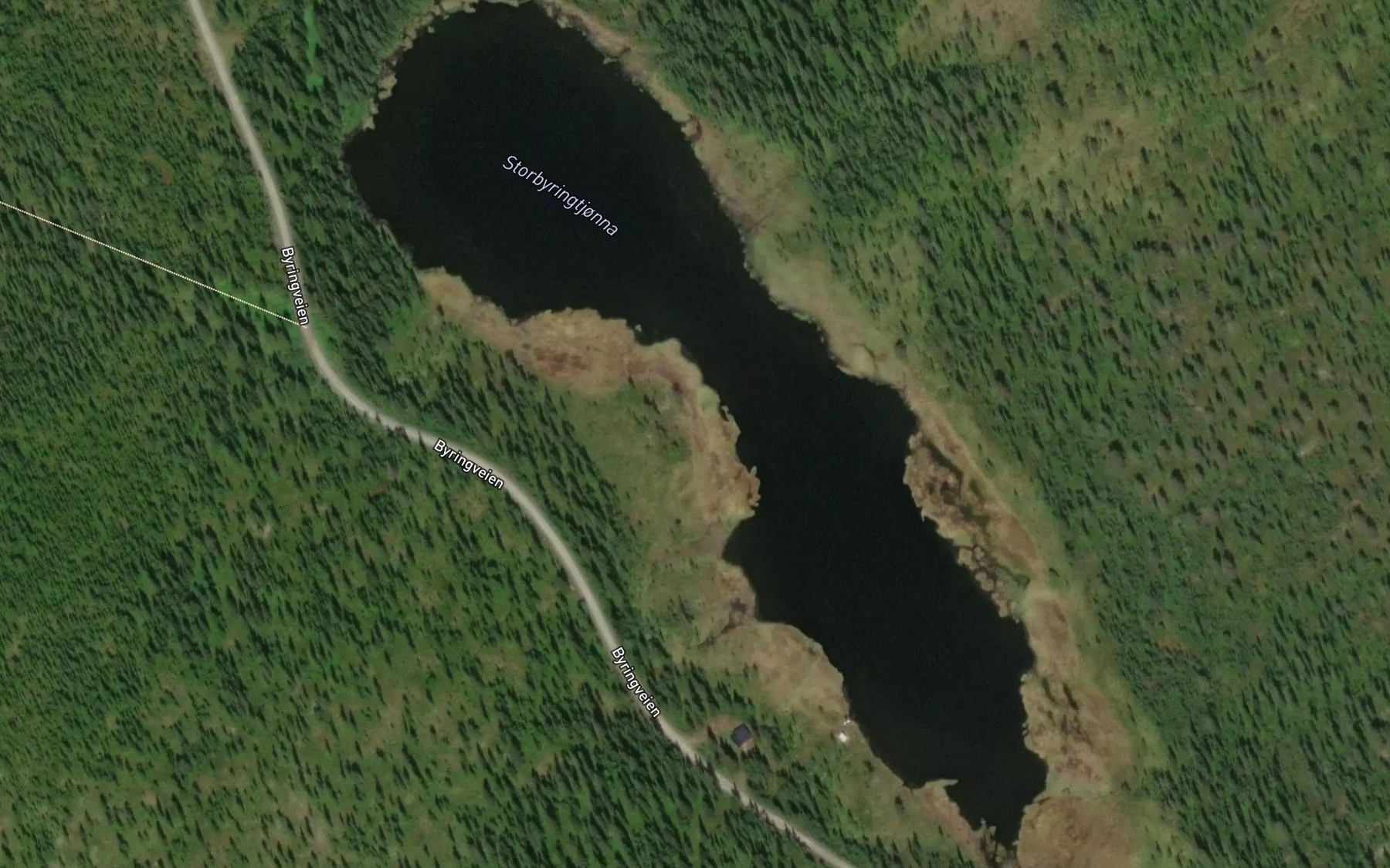 Satellite map of the Byringstjornene