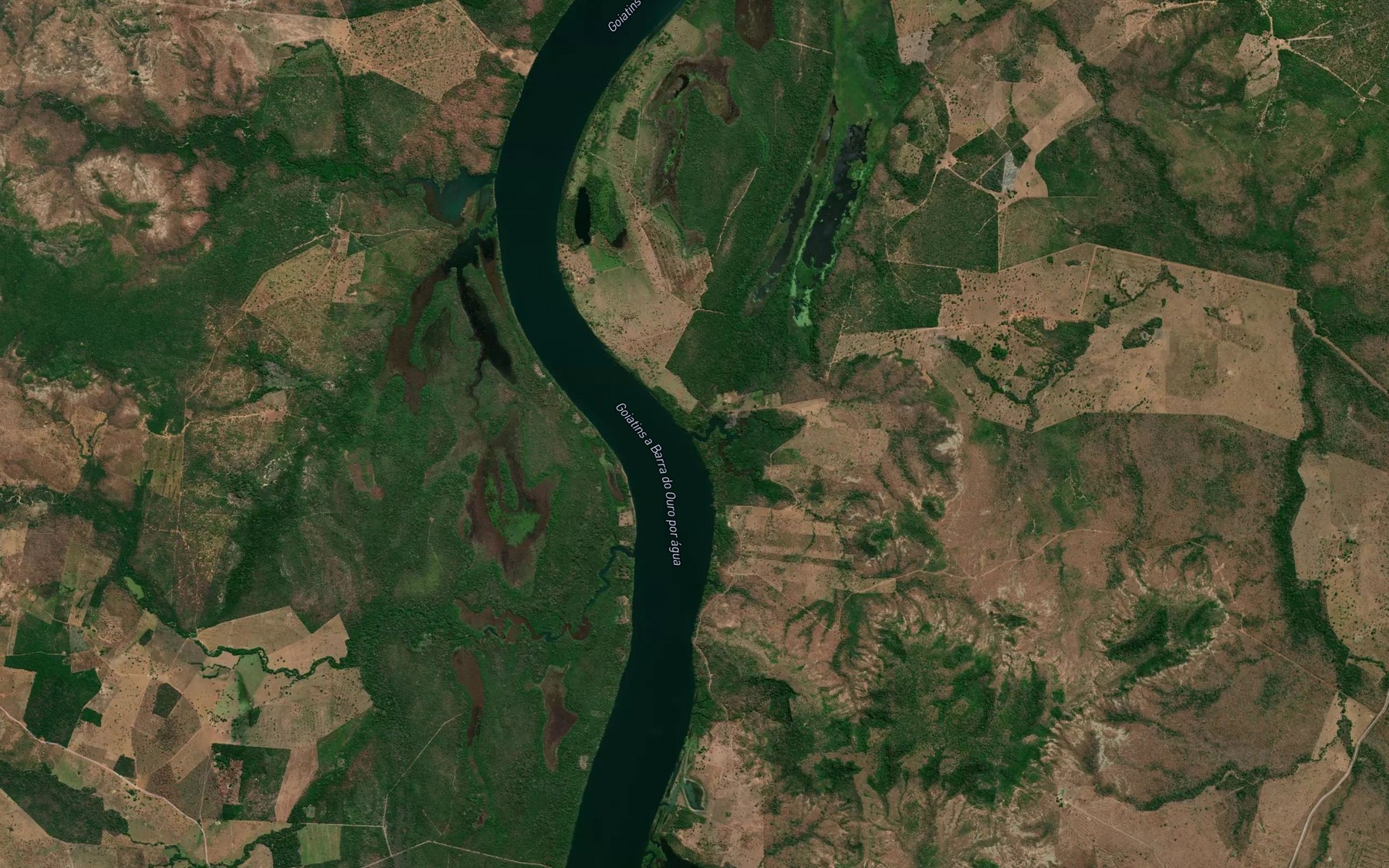 Satellite map of the Corrego Jenipapo