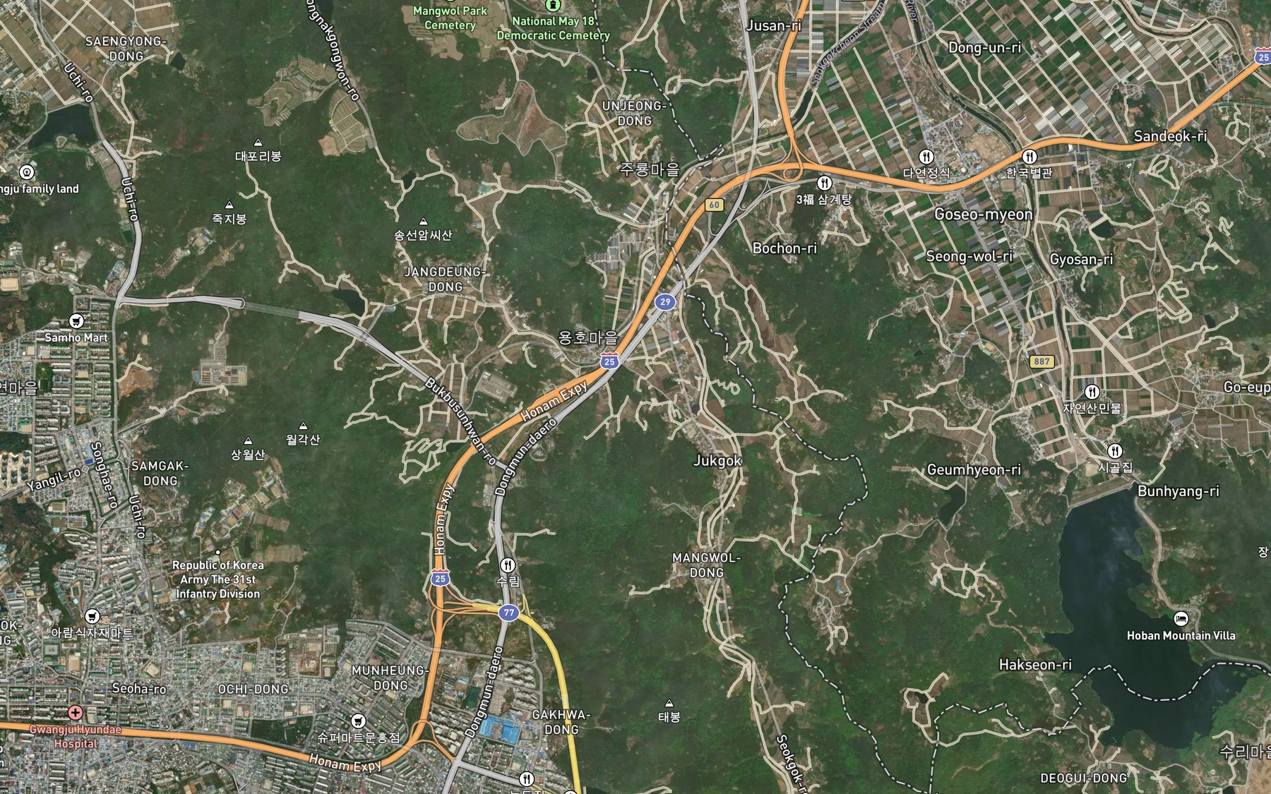 Satellite map of the Wolsanje